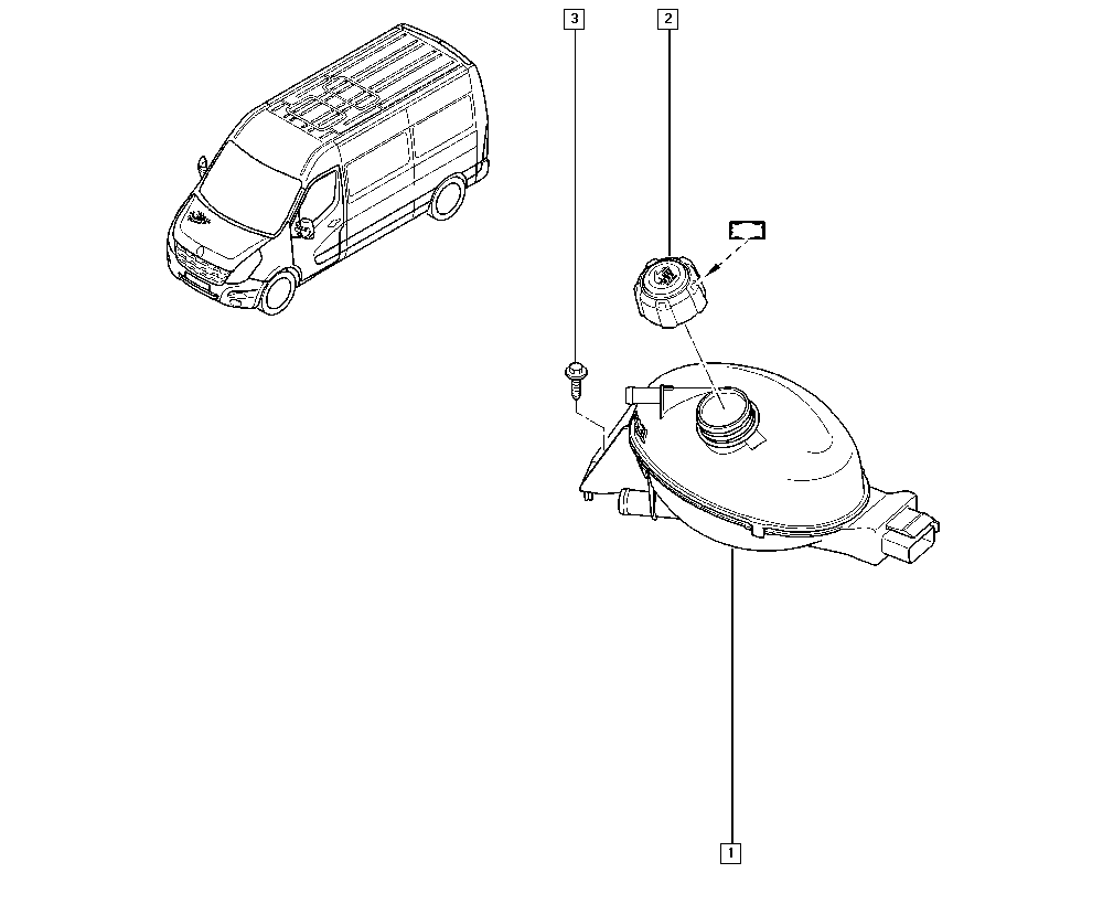 RENAULT 217100015R - Kompensācijas tvertne, Dzesēšanas šķidrums autodraugiem.lv