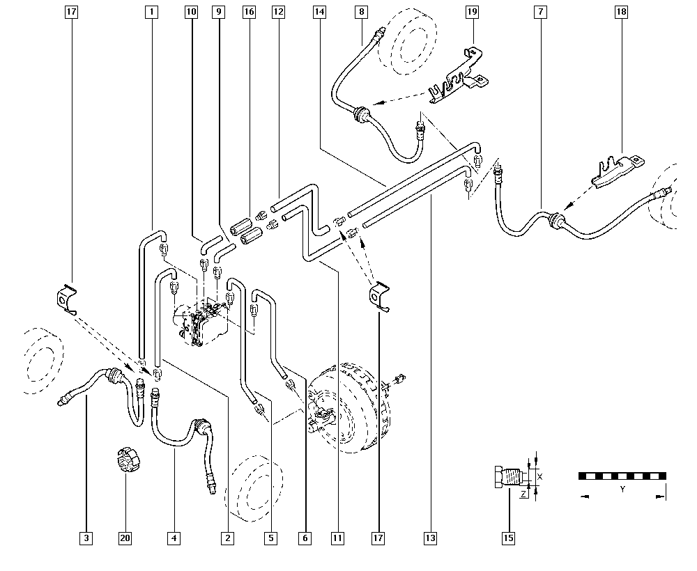 RENAULT 82 00 735 345 - Bremžu šļūtene autodraugiem.lv