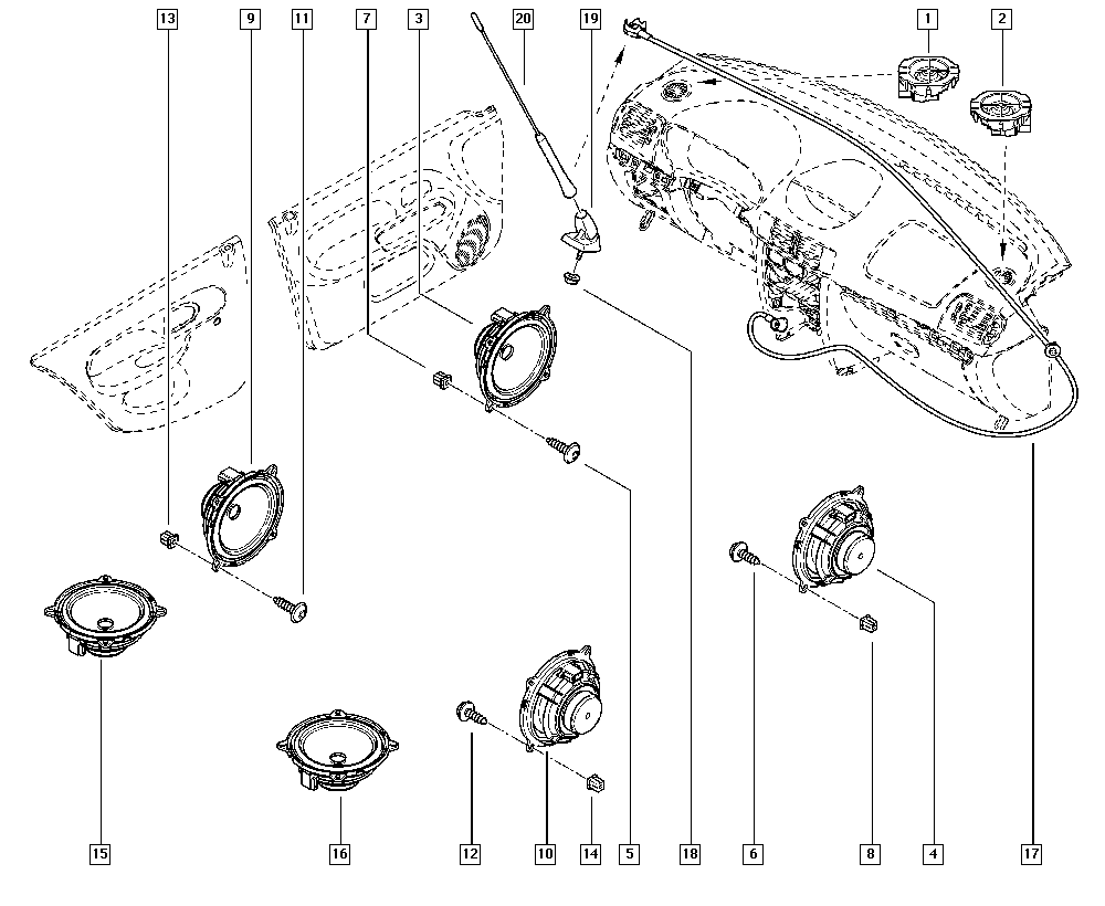 RENAULT 82 00 684 863 - BASE-RADIO ANTENNA autodraugiem.lv