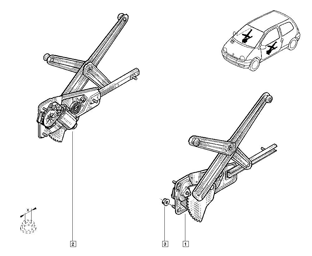 RENAULT 82 00 051 780 - Stikla pacelšanas mehānisms autodraugiem.lv