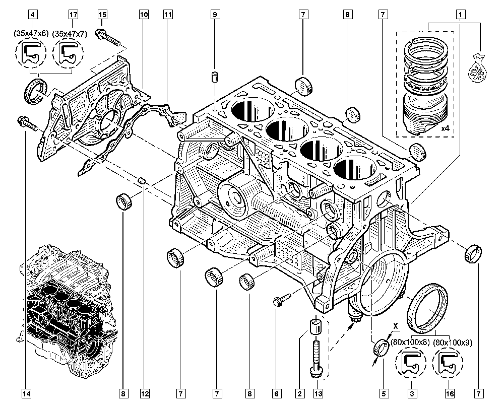 NISSAN 7701475009 - Vārpstas blīvgredzens, Sadales vārpsta autodraugiem.lv