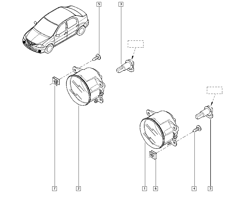 DACIA 261508367R - Miglas lukturis autodraugiem.lv