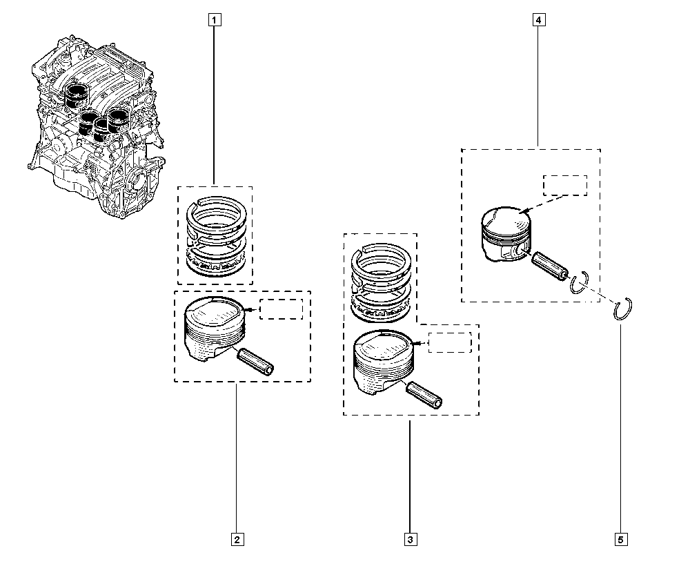 RENAULT 7701474857 - Virzuļa gredzenu komplekts autodraugiem.lv