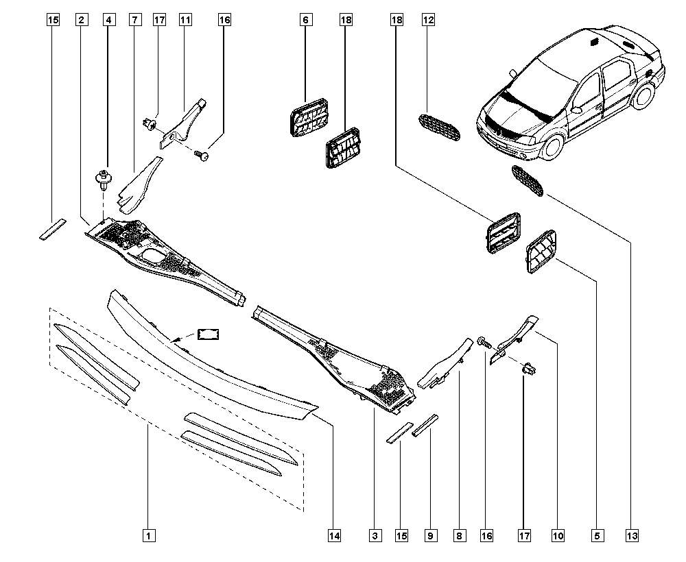 DACIA 8200785077 - Apdare / Aizsarguzlika, Radiatora reste autodraugiem.lv