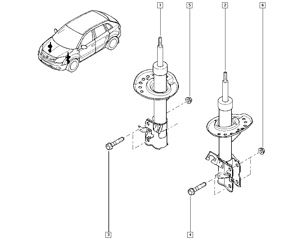 RENAULT 54 30 2JY 01B - Amortizators autodraugiem.lv