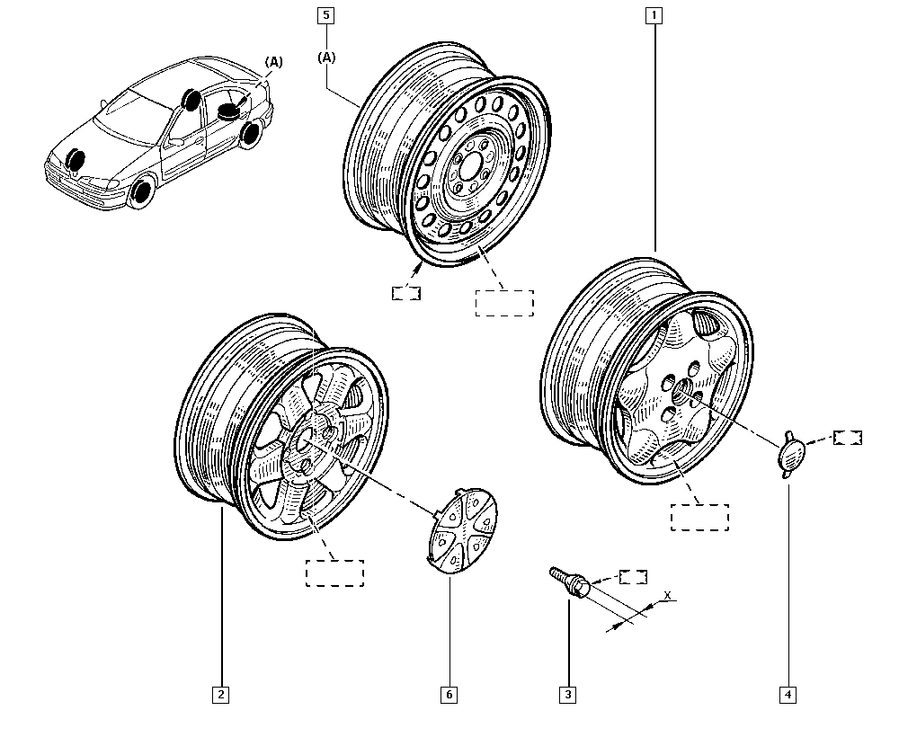 RENAULT 77 00 437 516 - Riteņa stiprināšanas skrūve autodraugiem.lv