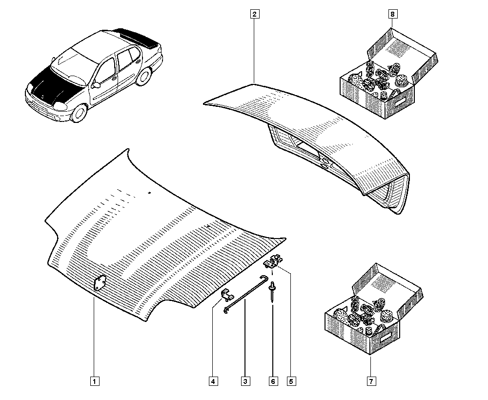 RENAULT 7751473024 - Motora pārsegs autodraugiem.lv