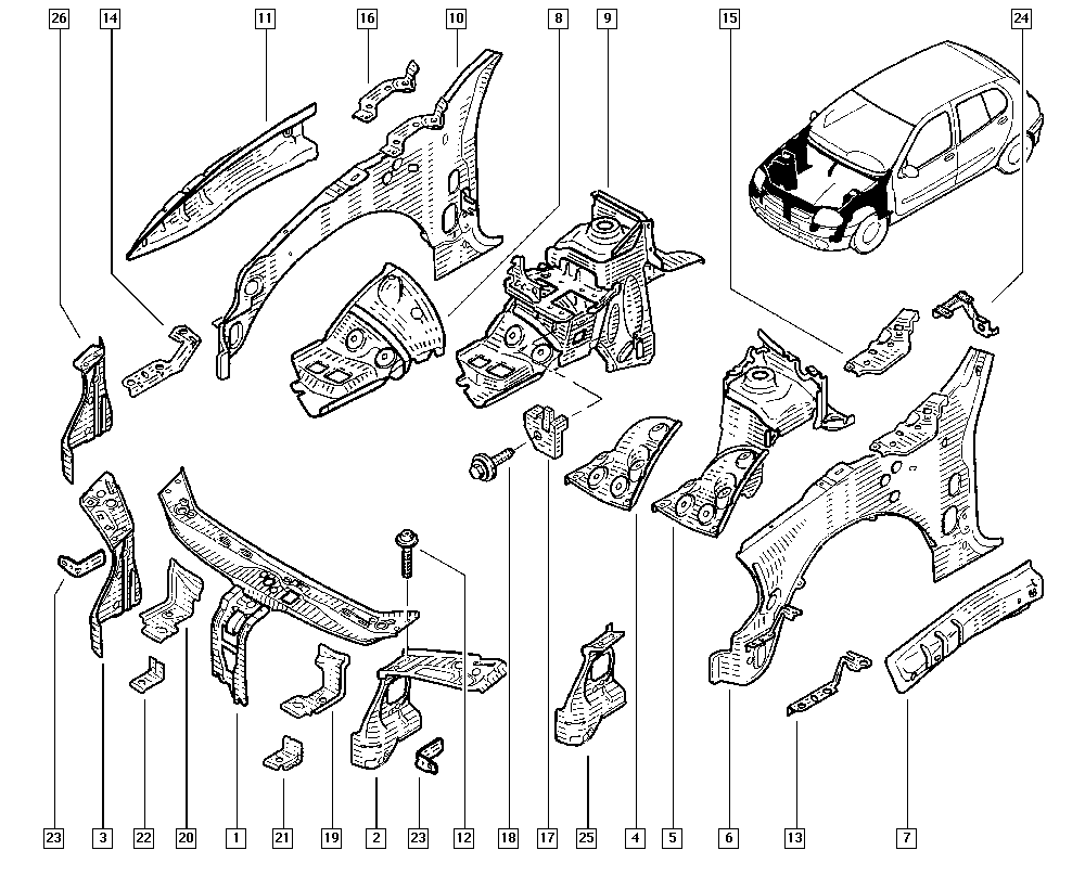 RENAULT 7751474948 - Bremžu uzliku kompl., Disku bremzes autodraugiem.lv