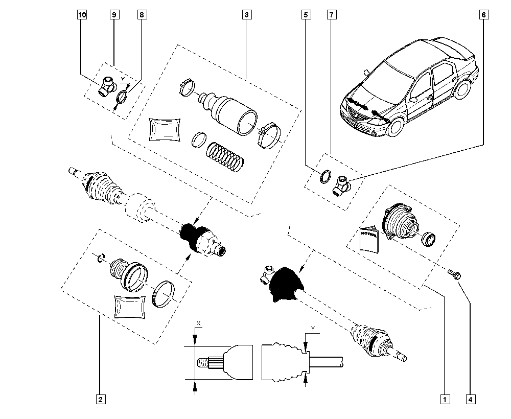 DACIA 397415949R - Putekļusargs, Piedziņas vārpsta autodraugiem.lv