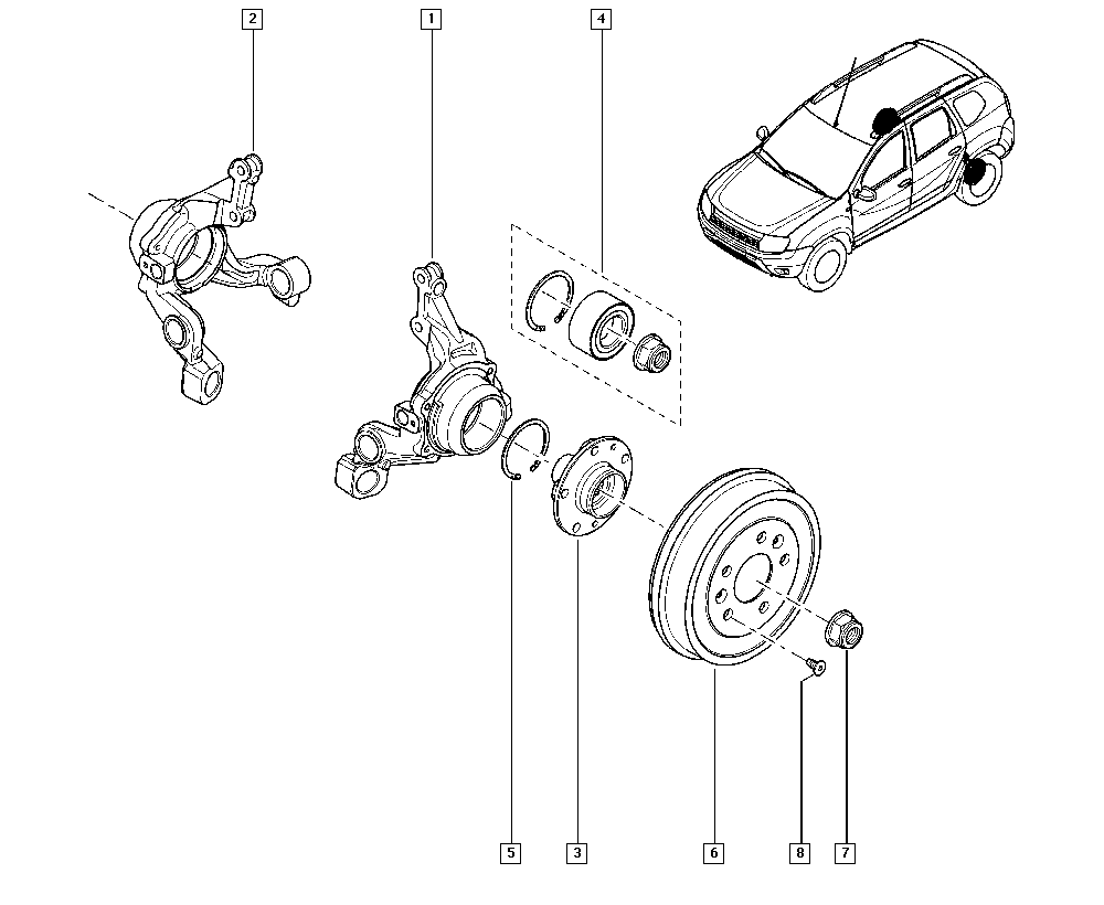 RENAULT 8200964237 - Riteņa rumbas gultņa komplekts autodraugiem.lv