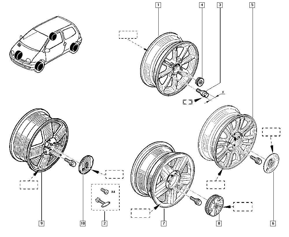 RENAULT 8200473319 - Riteņa stiprināšanas skrūve autodraugiem.lv