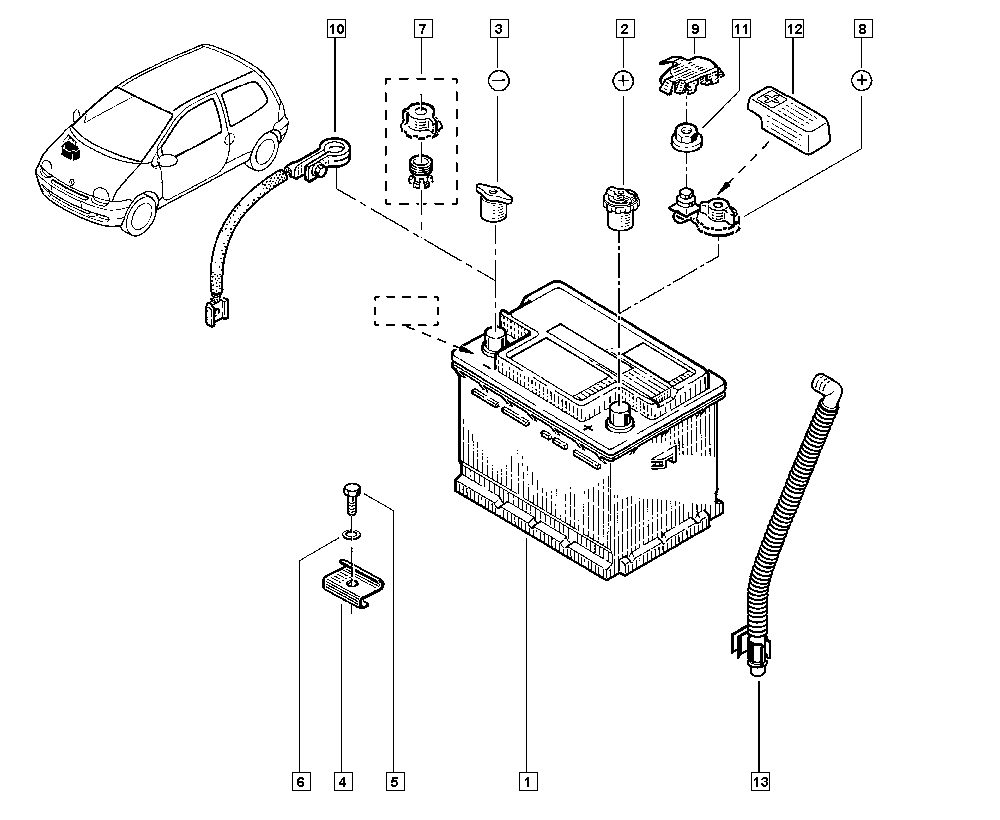 RENAULT 7711238596 - Startera akumulatoru baterija autodraugiem.lv