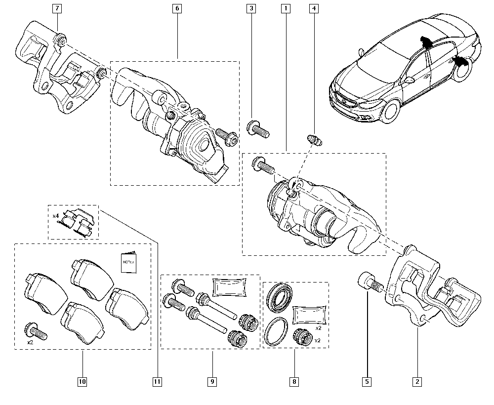 SAMSUNG 440603558R - Bremžu uzliku kompl., Disku bremzes autodraugiem.lv