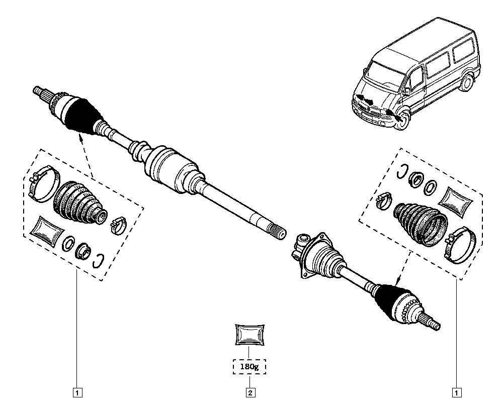 RENAULT TRUCKS 77 01 472 975 - Putekļusargs, Piedziņas vārpsta autodraugiem.lv