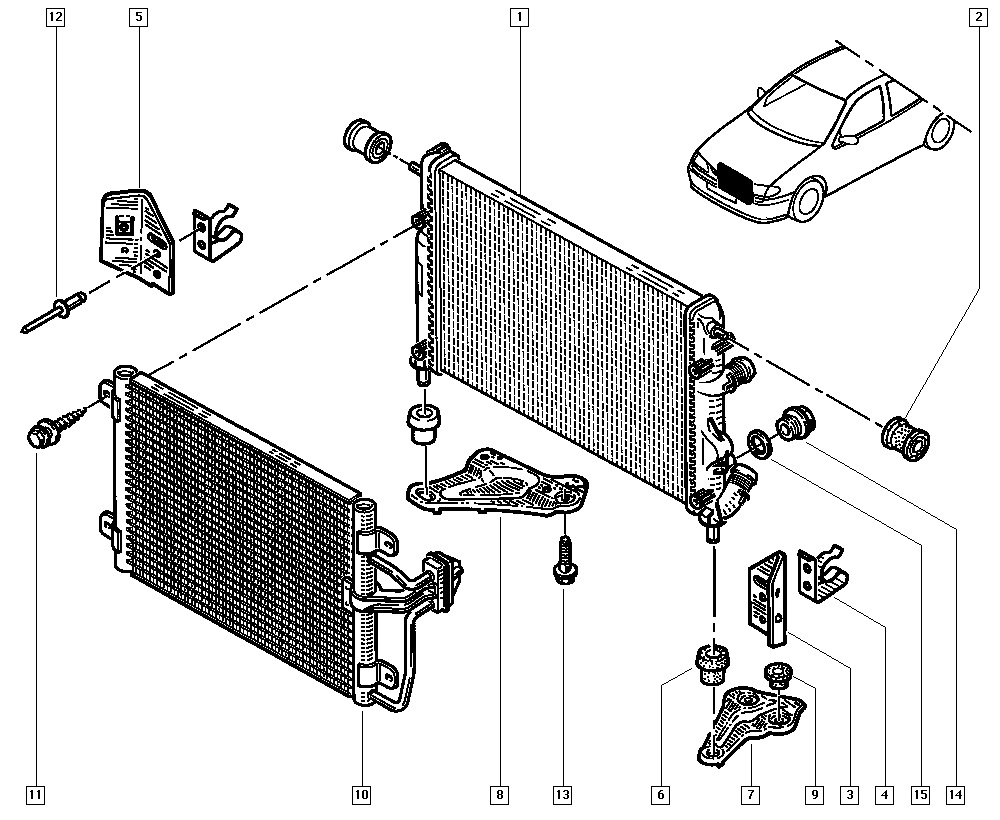 RENAULT 77 00 432 392 - Kondensators, Gaisa kond. sistēma autodraugiem.lv