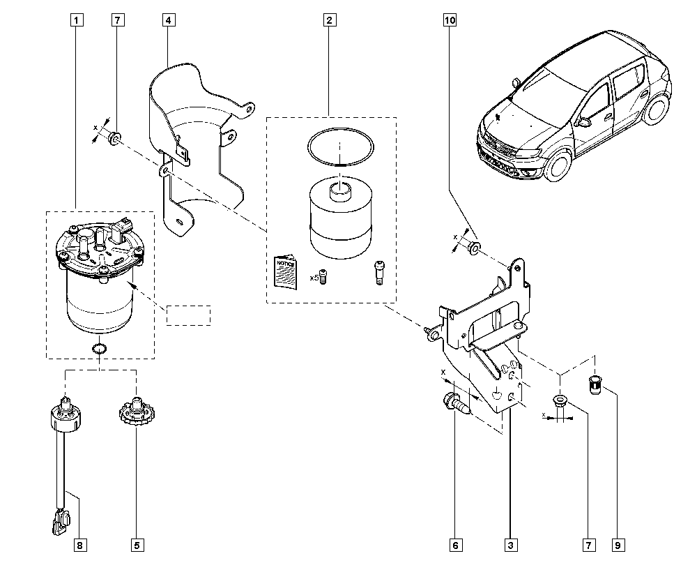 RENAULT 7701070650 - Ūdens līmeņa devējs, Degvielas sistēma autodraugiem.lv