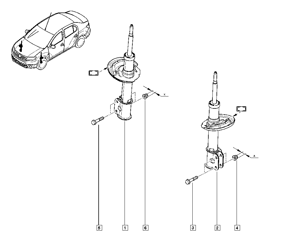 RENAULT 54 30 203 22R - Amortizators autodraugiem.lv