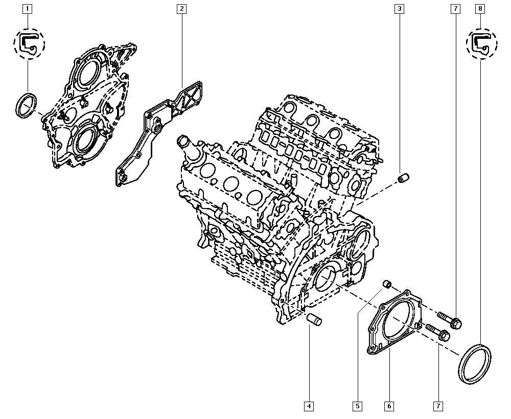 RENAULT 77 01 052 659 - Vārpstas blīvgredzens, Kloķvārpsta autodraugiem.lv