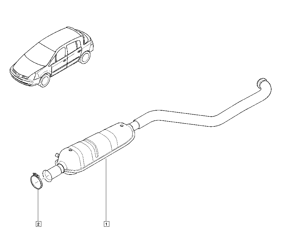 NISSAN 8200157364 - Savienojošie elementi, Izplūdes gāzu sistēma autodraugiem.lv