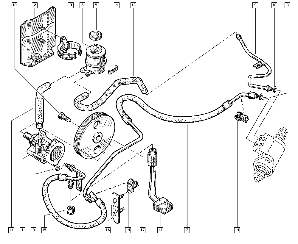 RENAULT 77 00 805 017 - Hidrosūknis, Stūres iekārta autodraugiem.lv