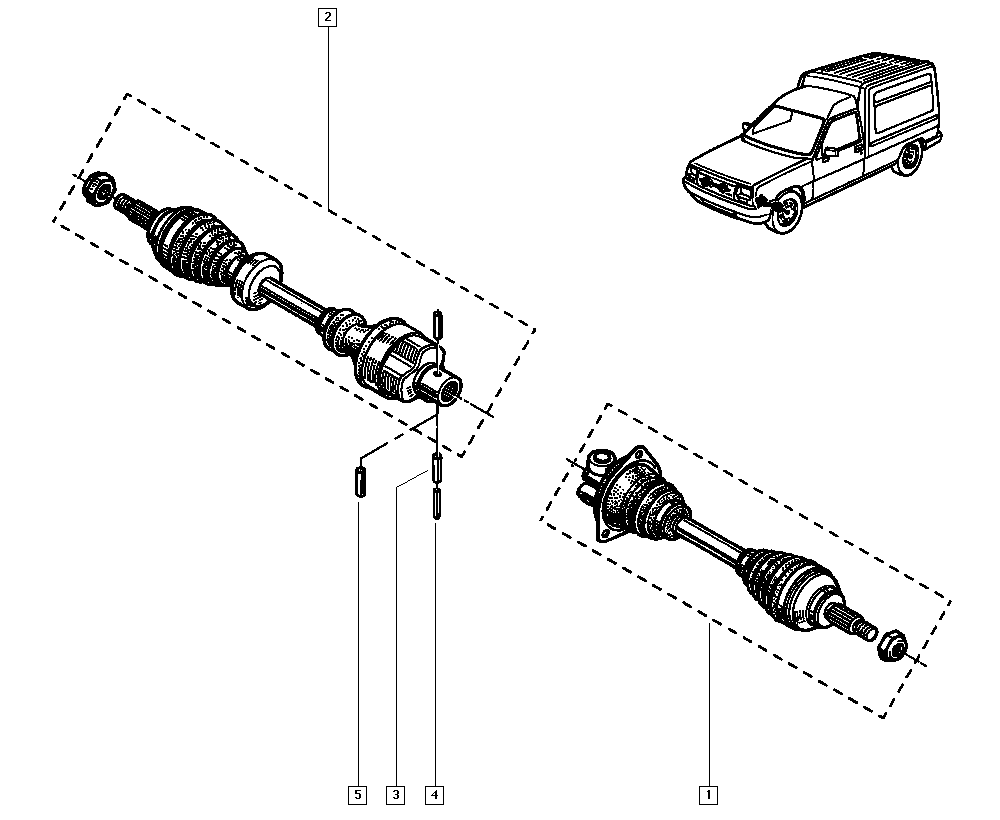 RENAULT 7701351936 - Piedziņas vārpsta autodraugiem.lv