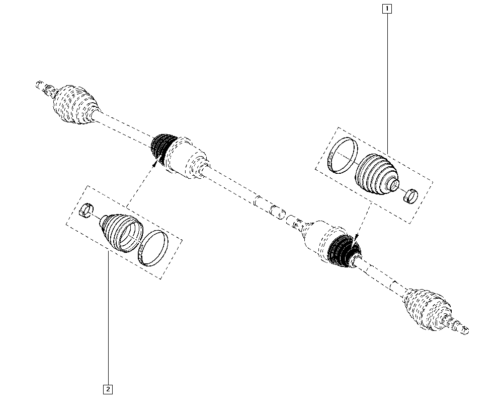 RENAULT 397411679R - Putekļusargs, Piedziņas vārpsta autodraugiem.lv