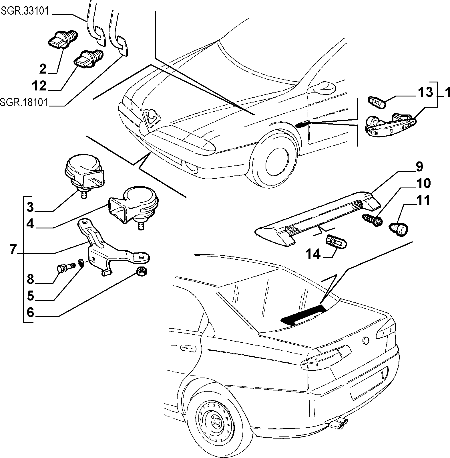 Lancia 7627639 - Bremžu signāla slēdzis autodraugiem.lv