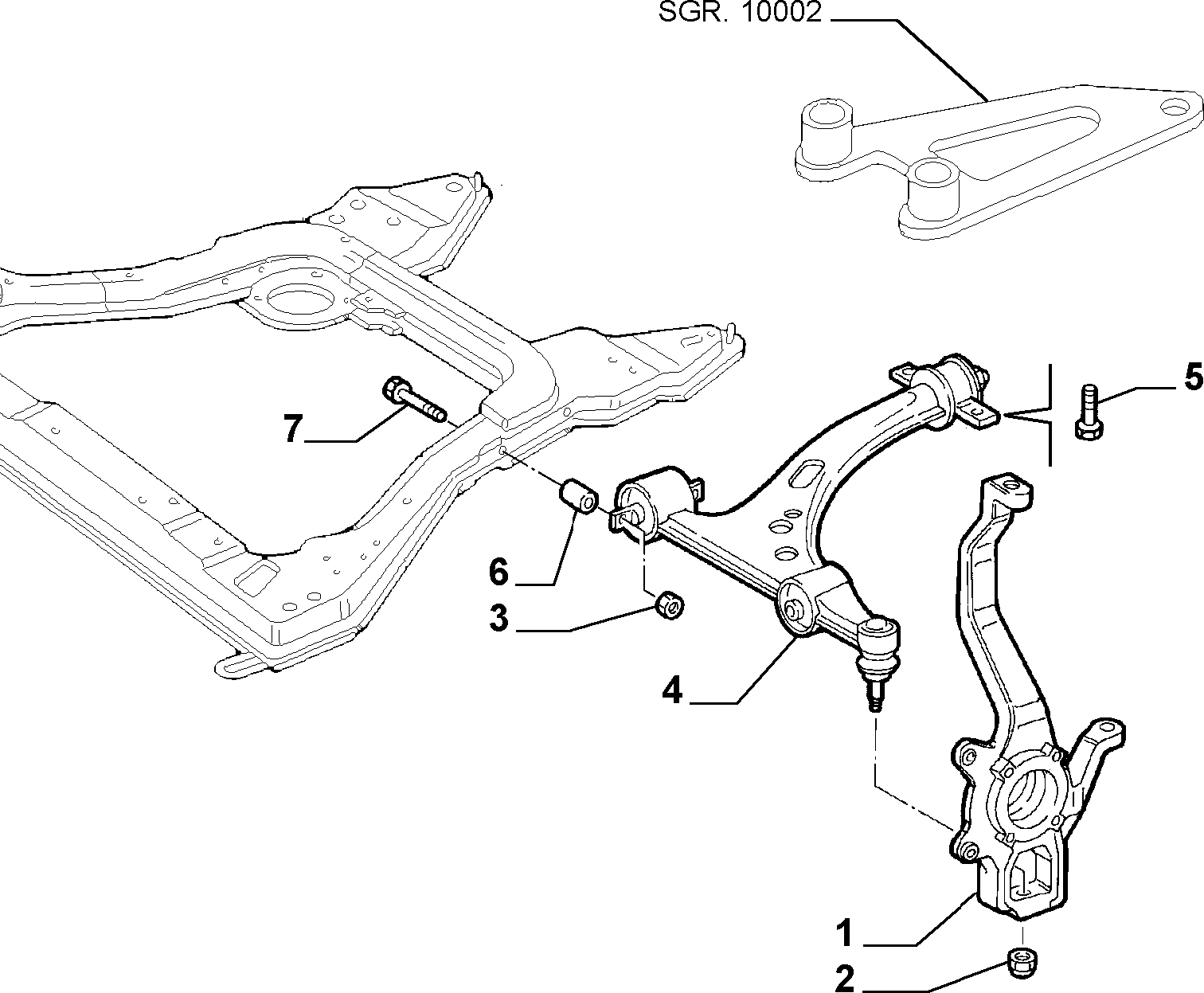 Alfarome/Fiat/Lanci 60695896 - Neatkarīgās balstiekārtas svira, Riteņa piekare autodraugiem.lv