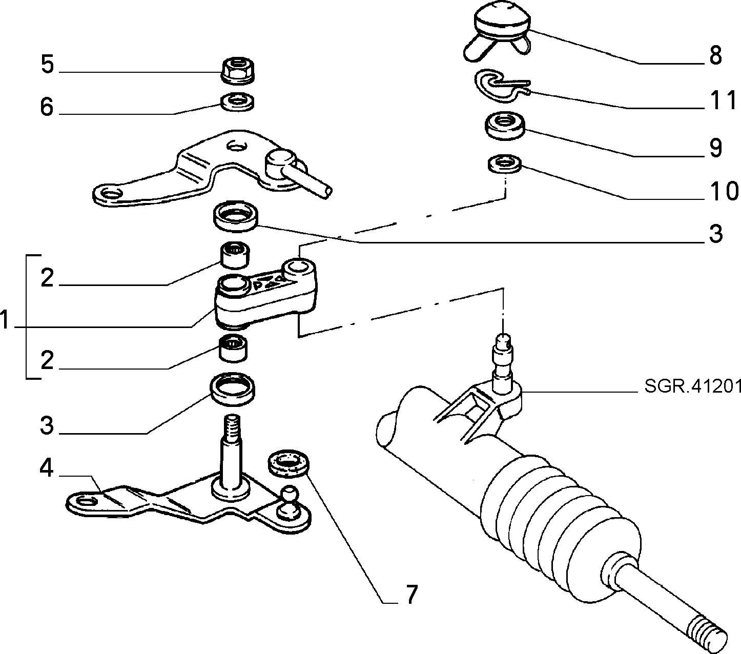 FIAT 758 6521 - Remkomplekts, Pārslēdzējsvira autodraugiem.lv