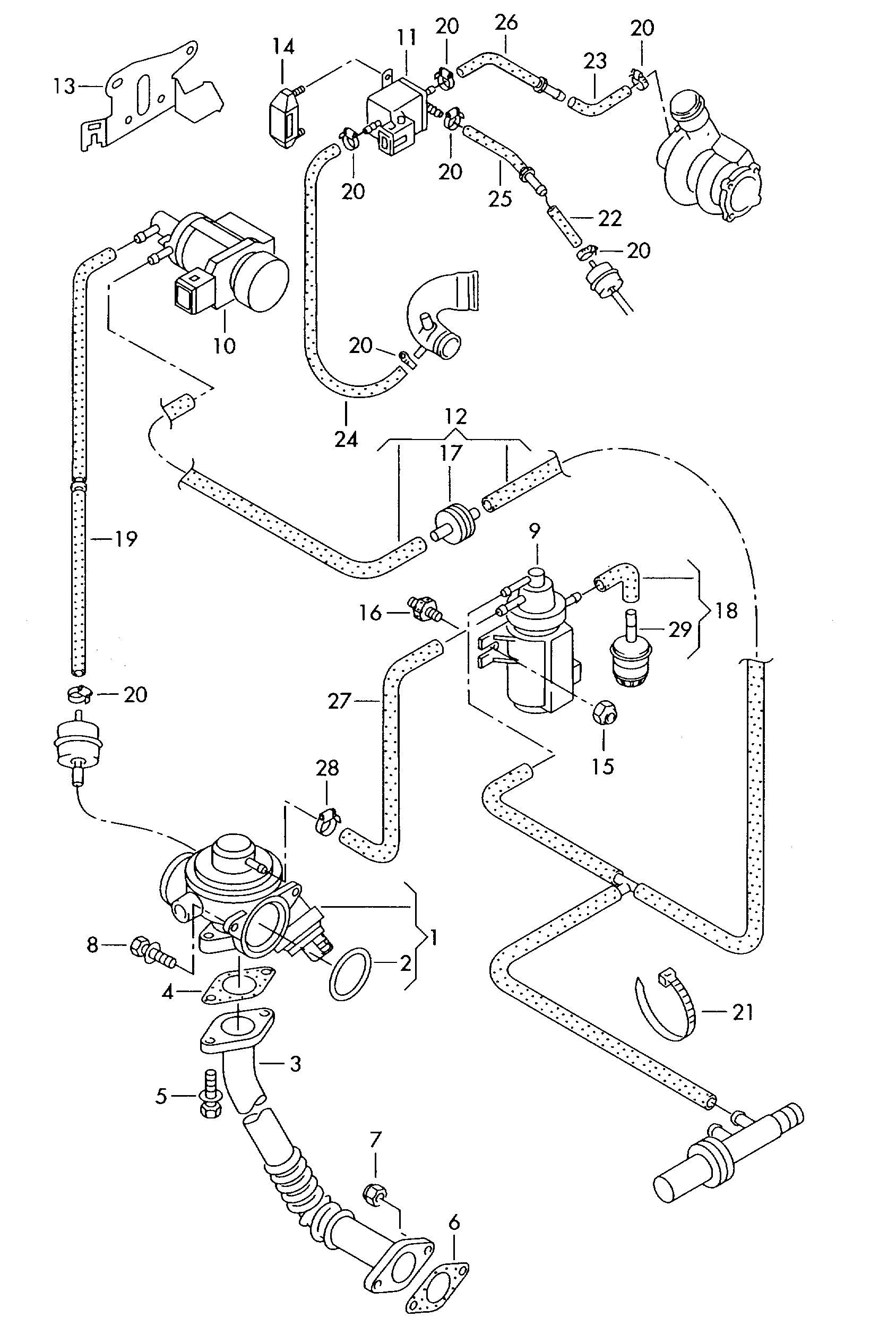 VW 06A 906 283 F - Vārsts, Sekundārā gaisa sūkņa ieplūdes sistēma autodraugiem.lv