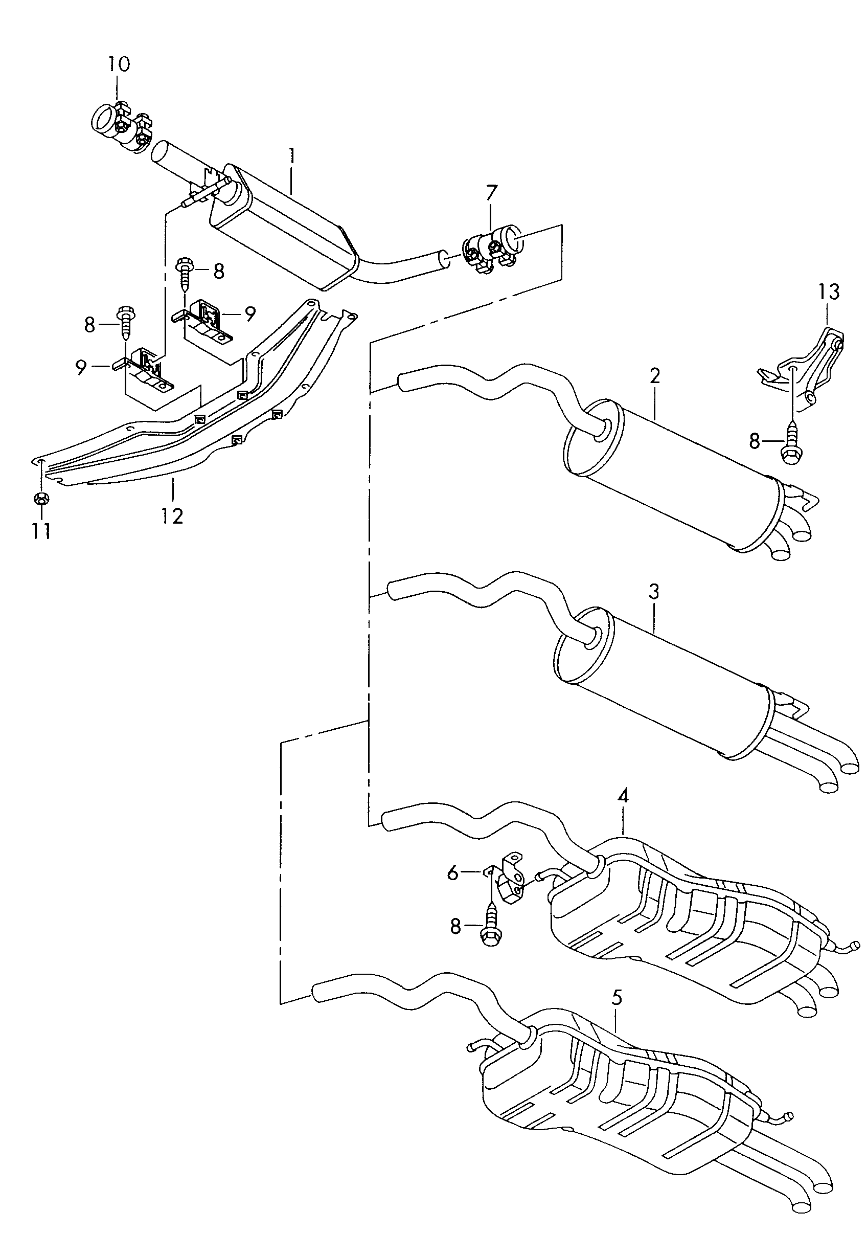 AUDI 1J6253609AK - Izplūdes gāzu trokšņa slāpētājs (pēdējais) autodraugiem.lv