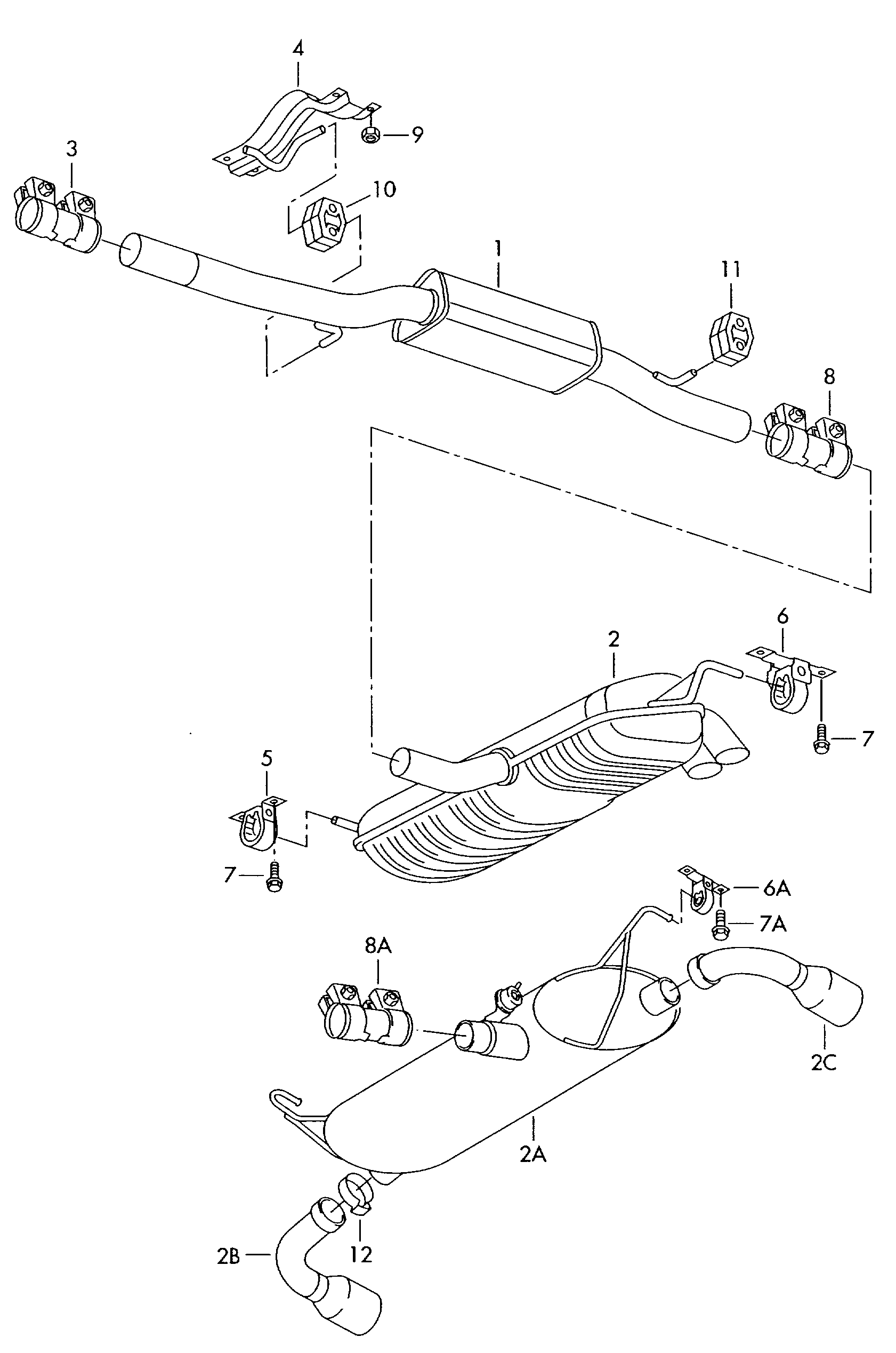 Seat 1H0.253.141 A - Savienojošie elementi, Izplūdes gāzu sistēma autodraugiem.lv