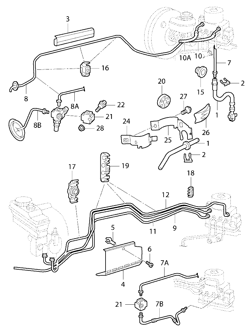 AUDI 1J0 611 701 - Bremžu šļūtene autodraugiem.lv