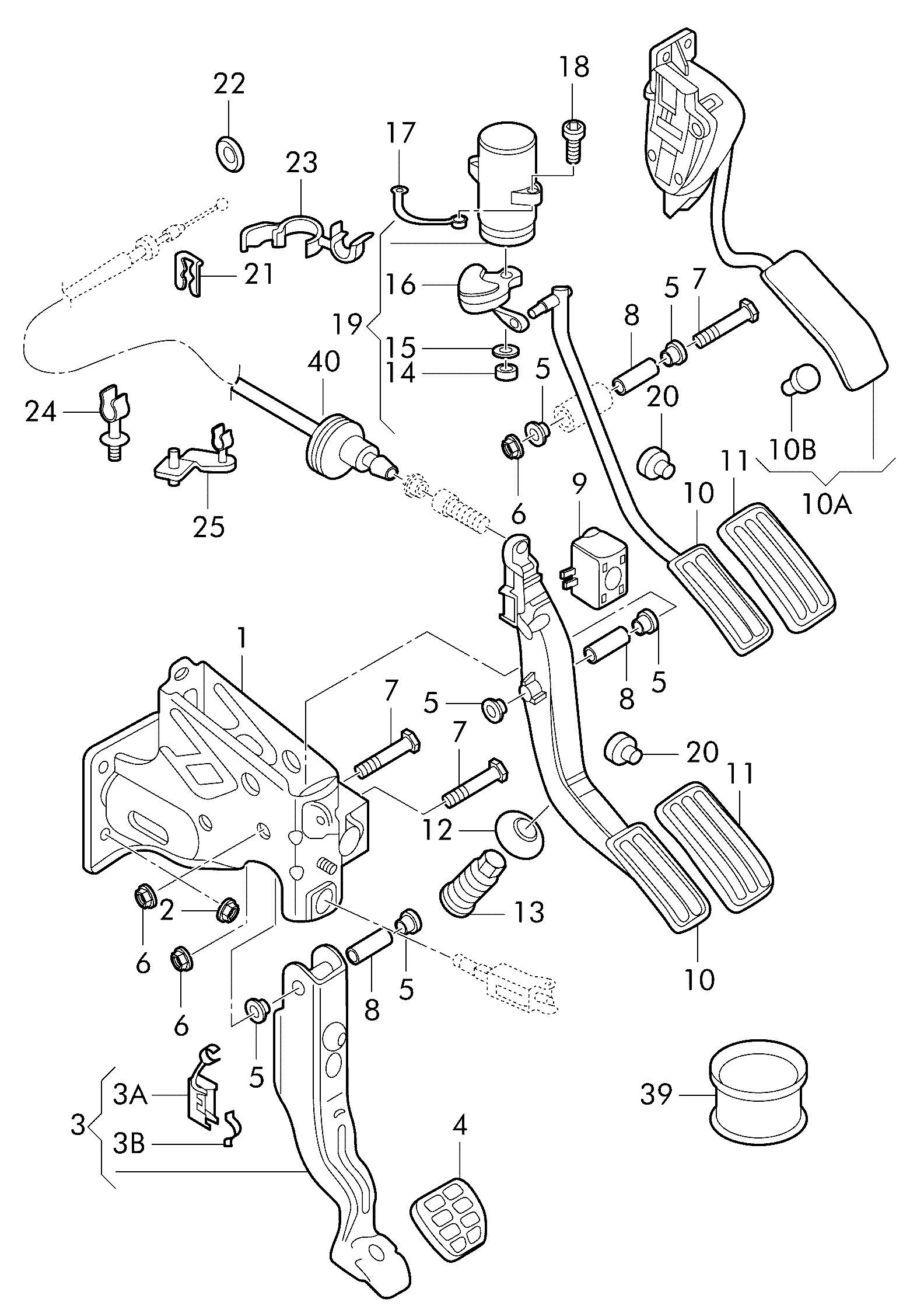 VAG 6Q1 721 503 L - Degvielas padeves vadības pedāļa komplekts autodraugiem.lv