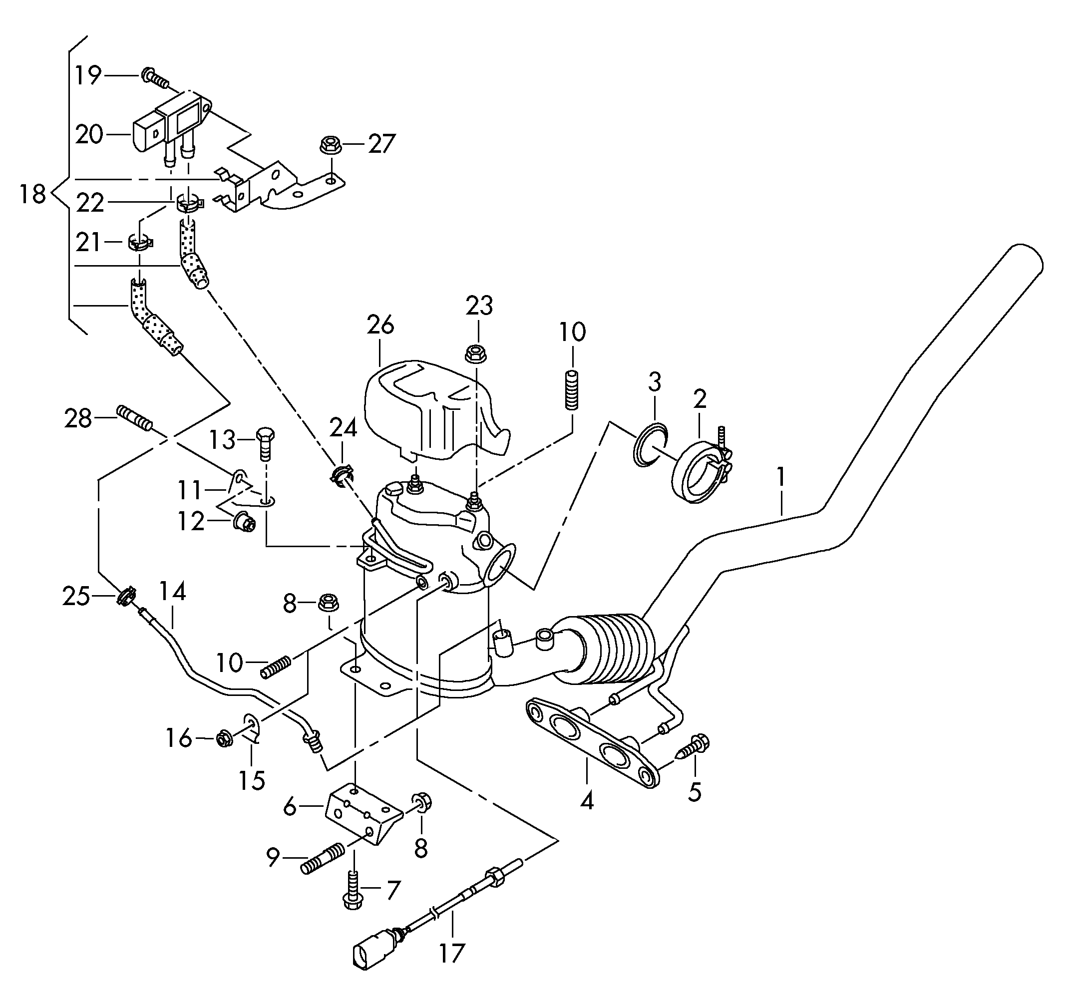 Seat (1K0.131.552 N) - Devējs, Izplūdes gāzu spiediens autodraugiem.lv