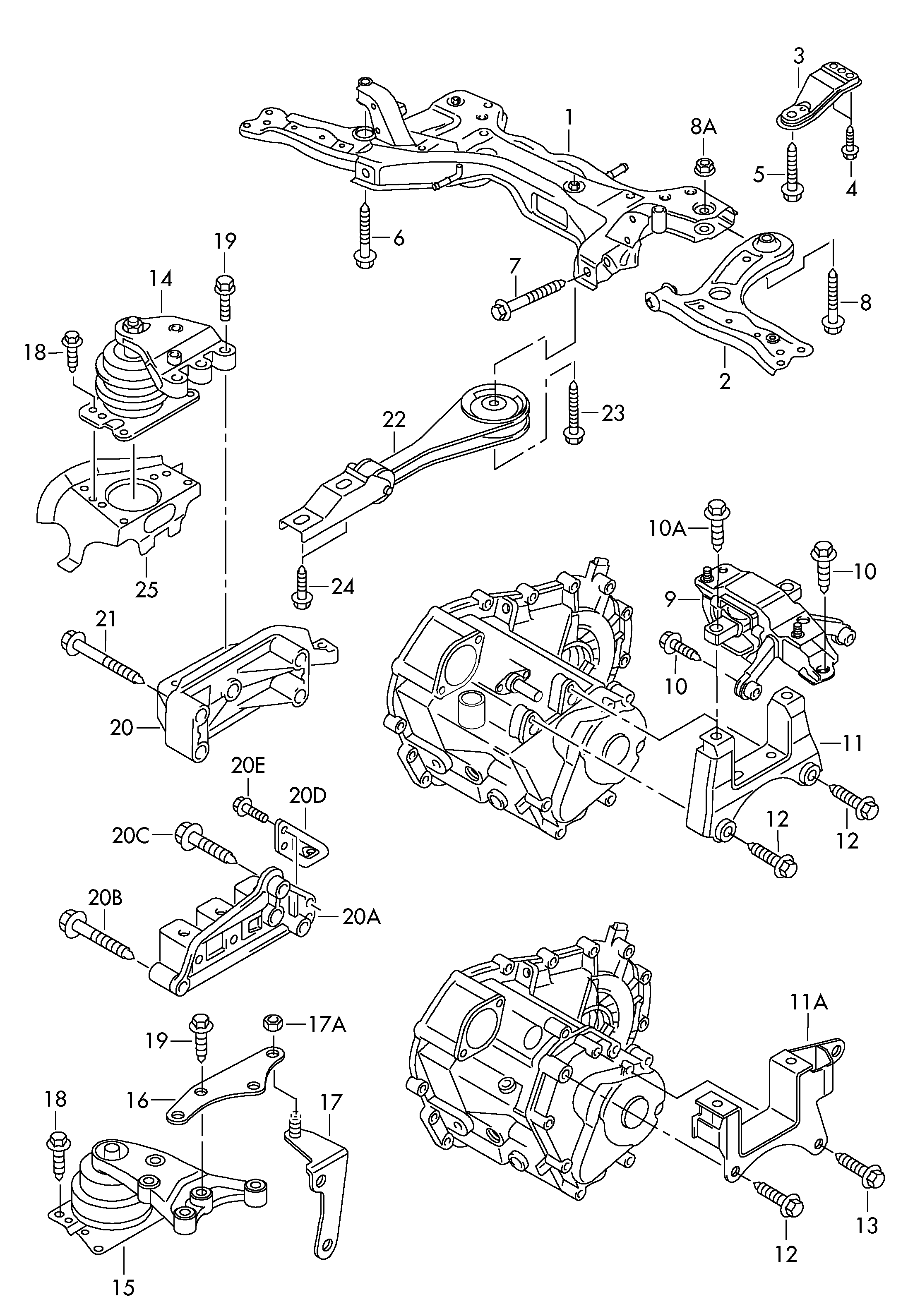 AUDI 6R0199167AA - Piekare, Dzinējs autodraugiem.lv