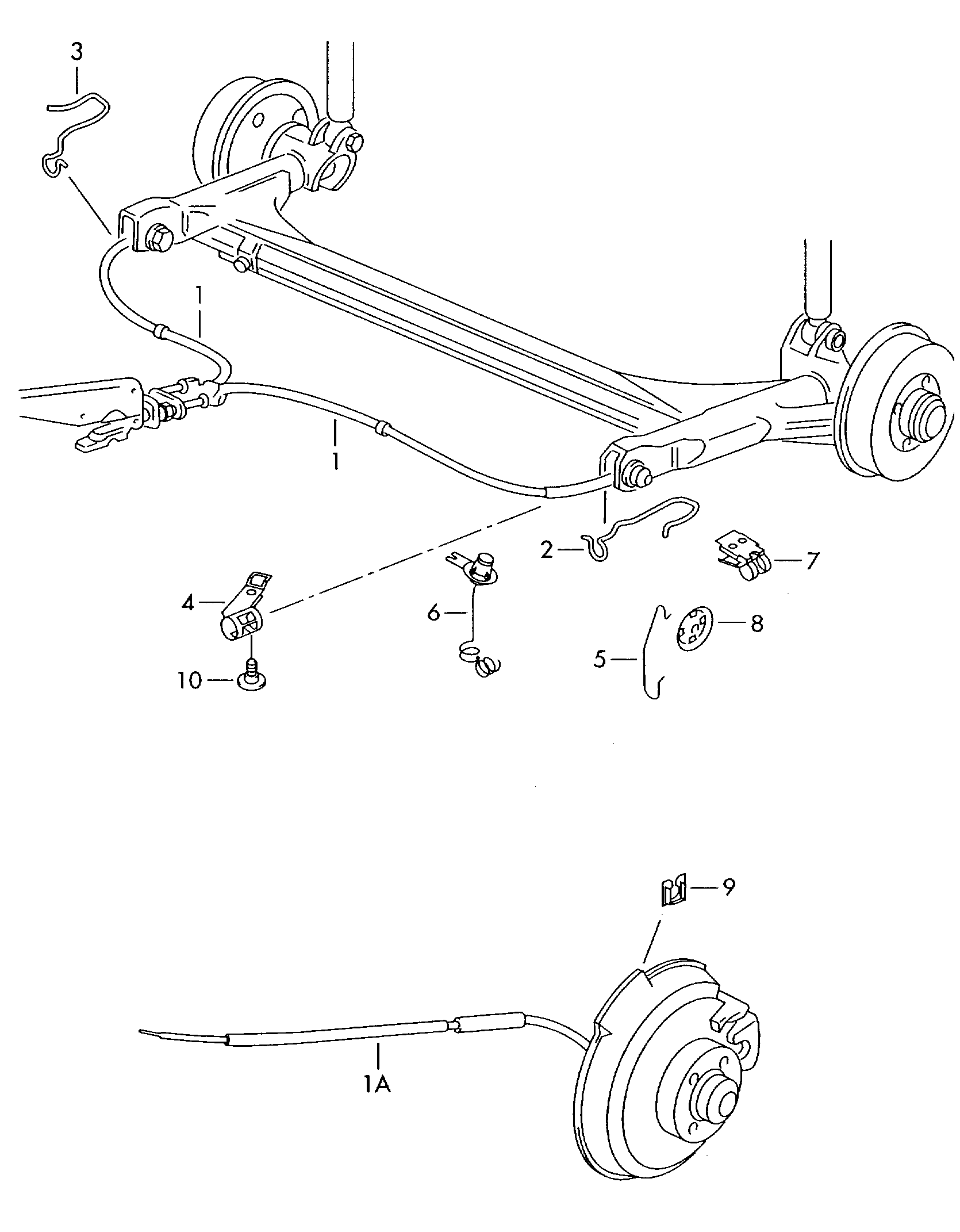 Skoda 6Q0609721N - Trose, Stāvbremžu sistēma autodraugiem.lv