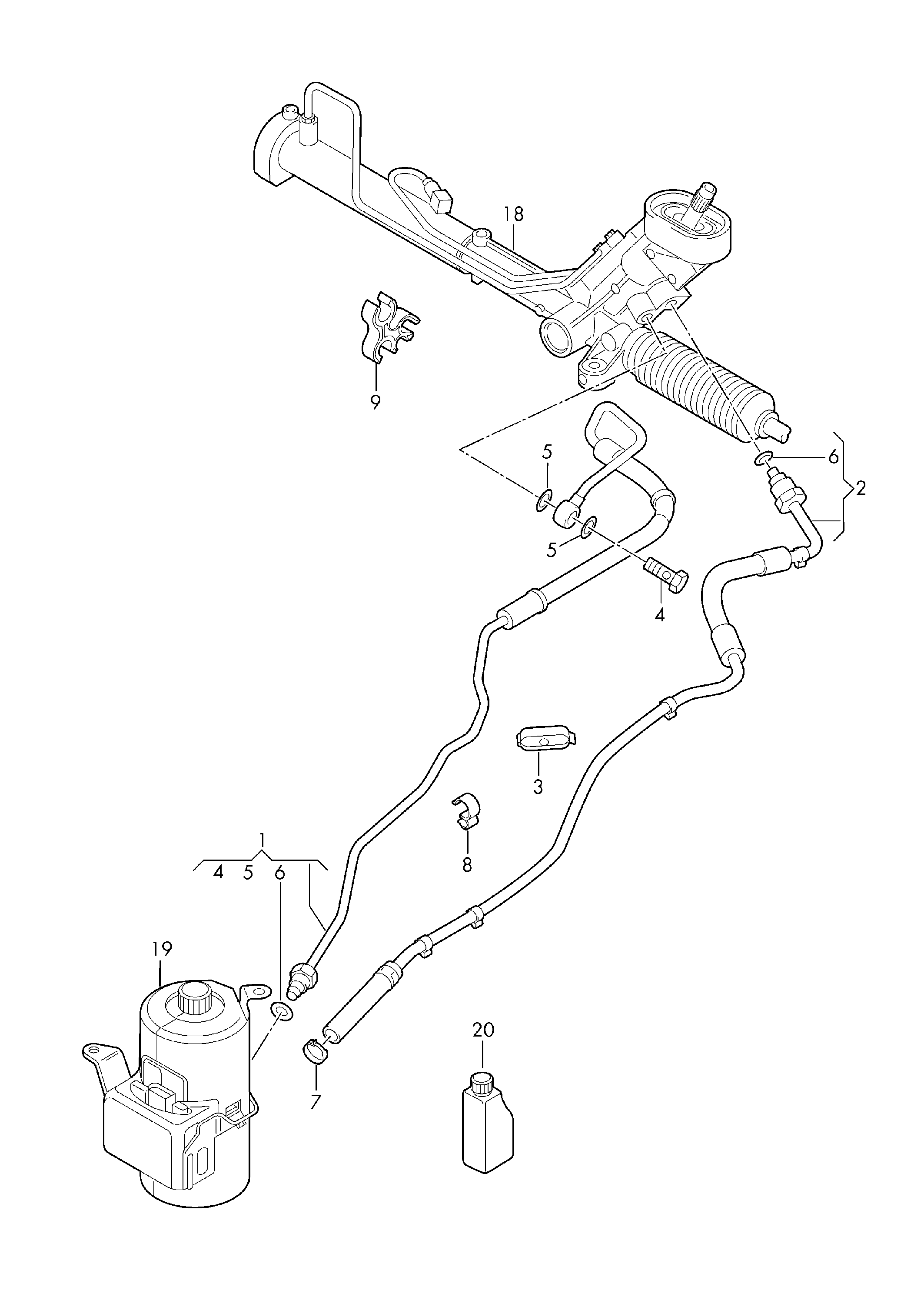 VAG 6Q1 423 893Q - Hidrauliskā šļūtene, Stūres iekārta autodraugiem.lv