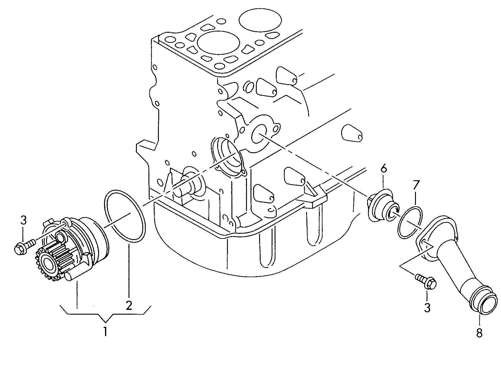 VW 038 121 121 - Dzesēšanas šķidruma flancis autodraugiem.lv