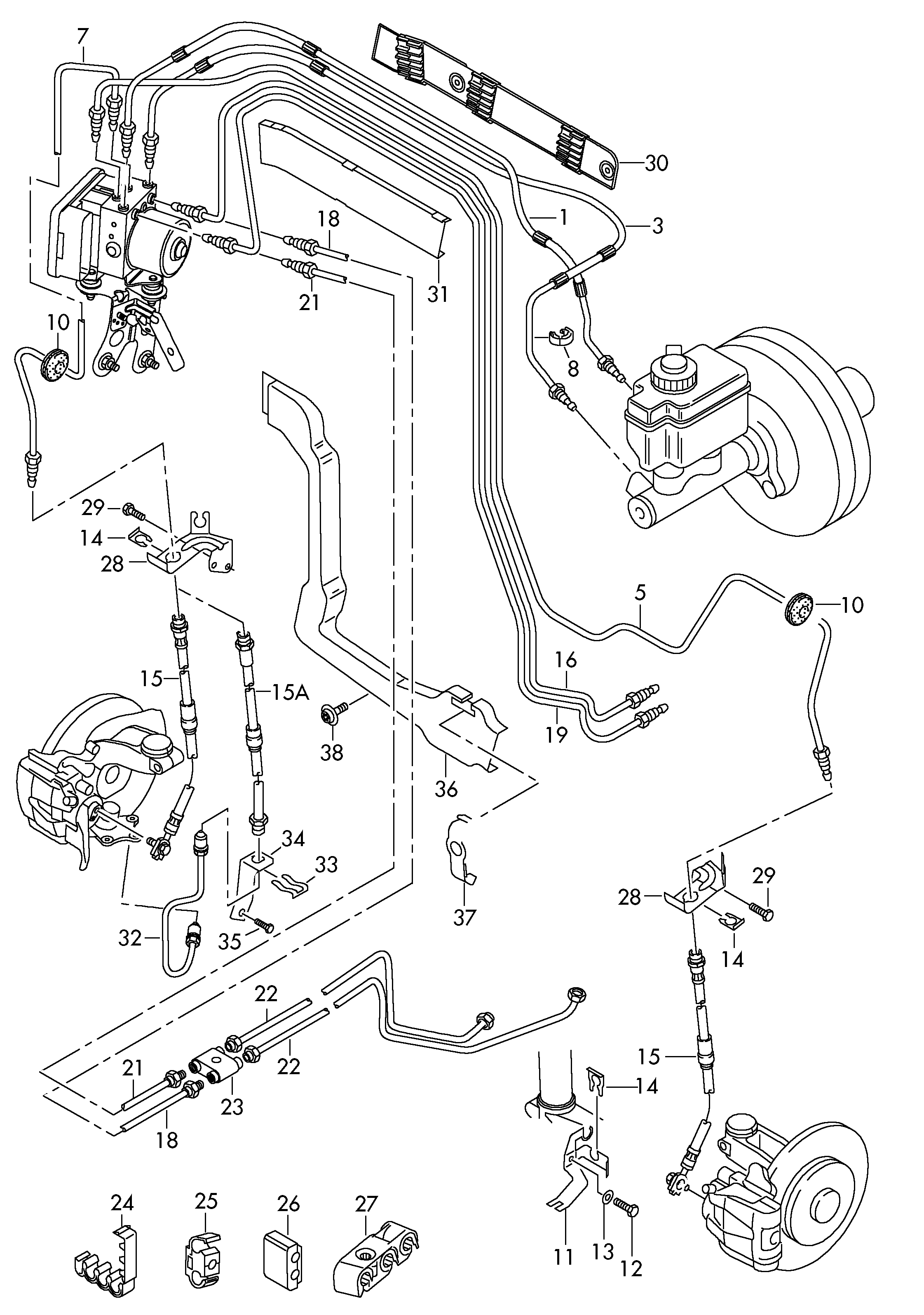 AUDI 1K0 611 701 M - Bremžu šļūtene autodraugiem.lv