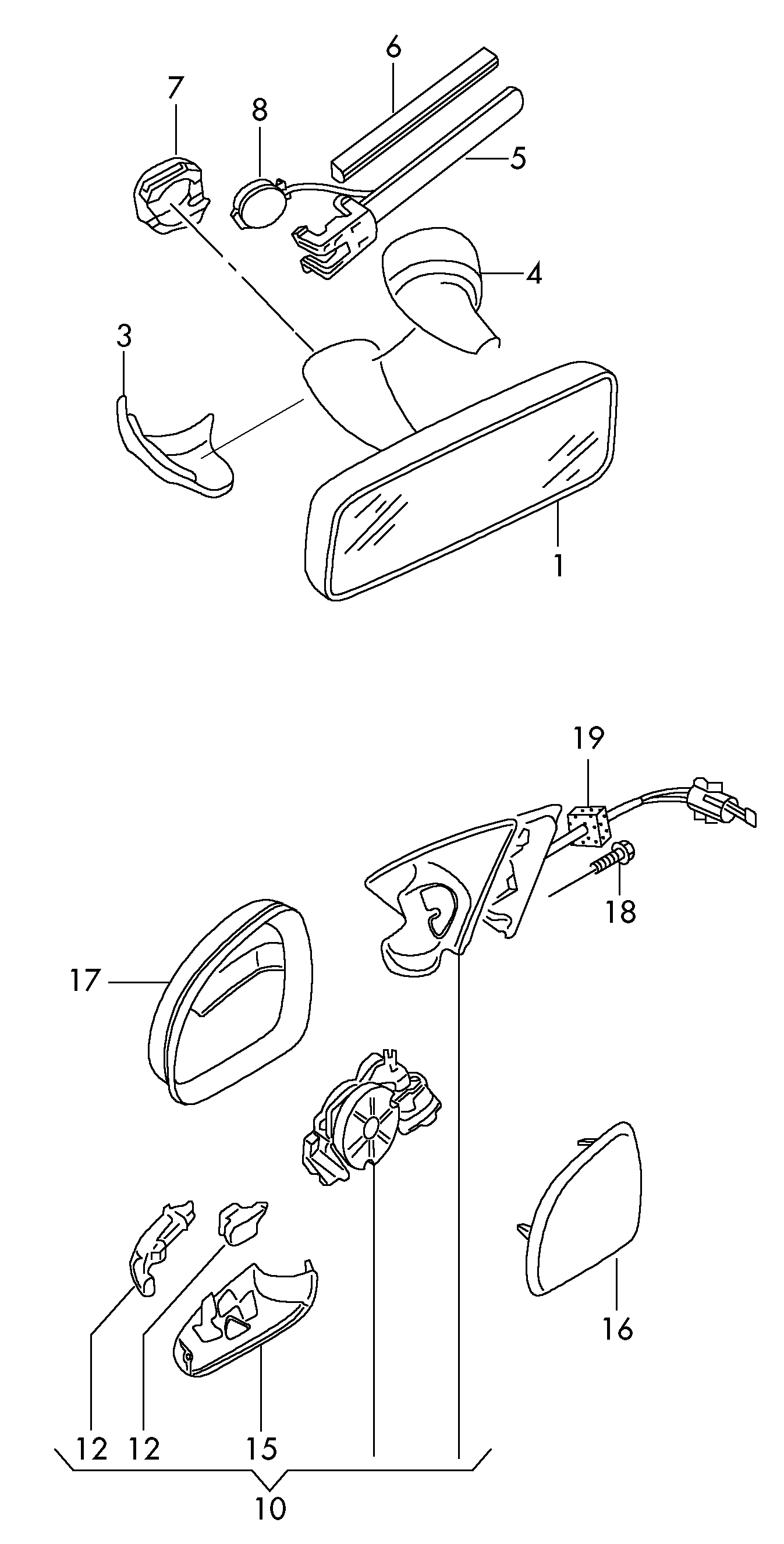 VAG 3T0857537 - Ārējais atpakaļskata spogulis autodraugiem.lv