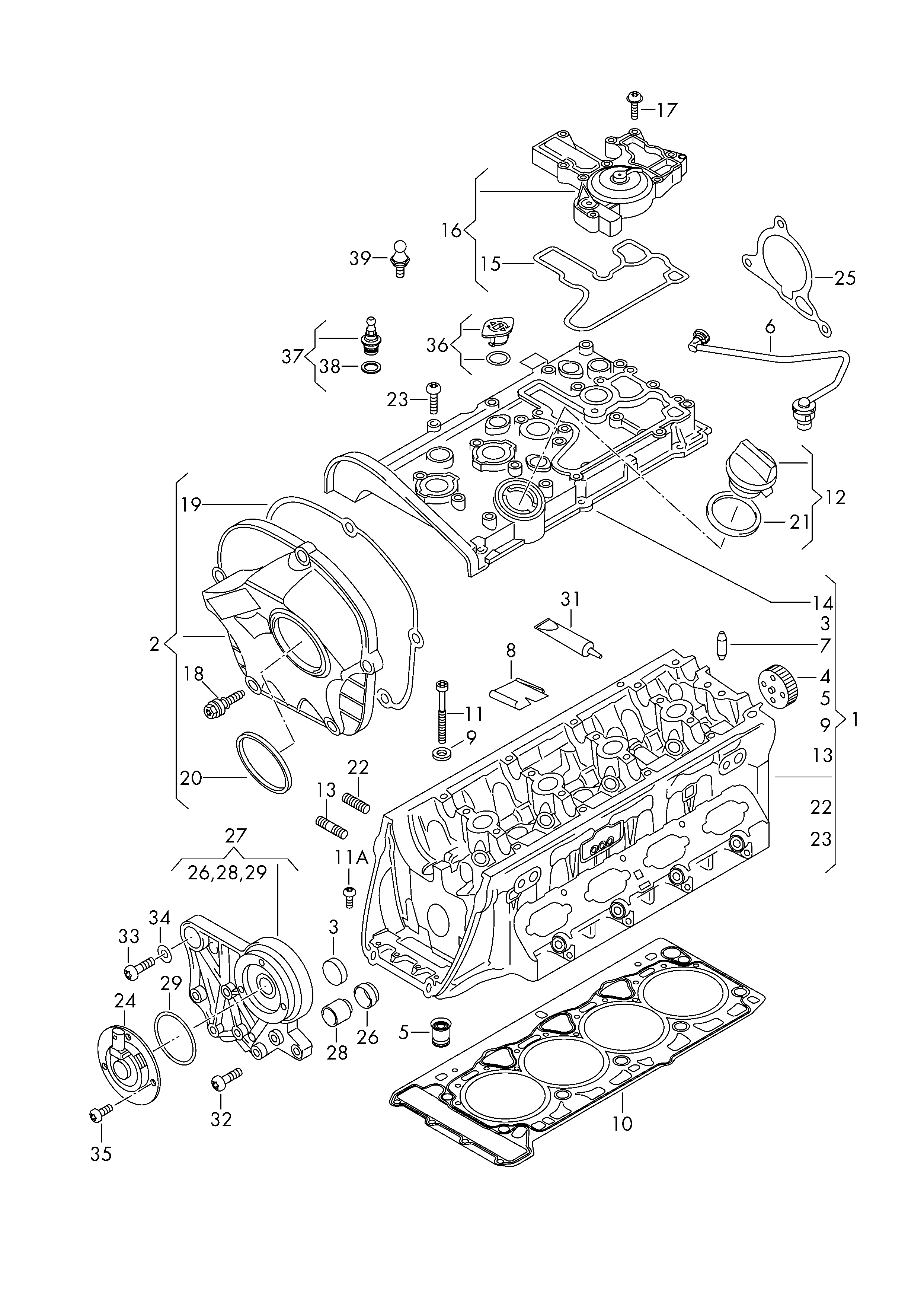 VW D  000600A2 - Blīve, Motora bloka galvas vāks autodraugiem.lv