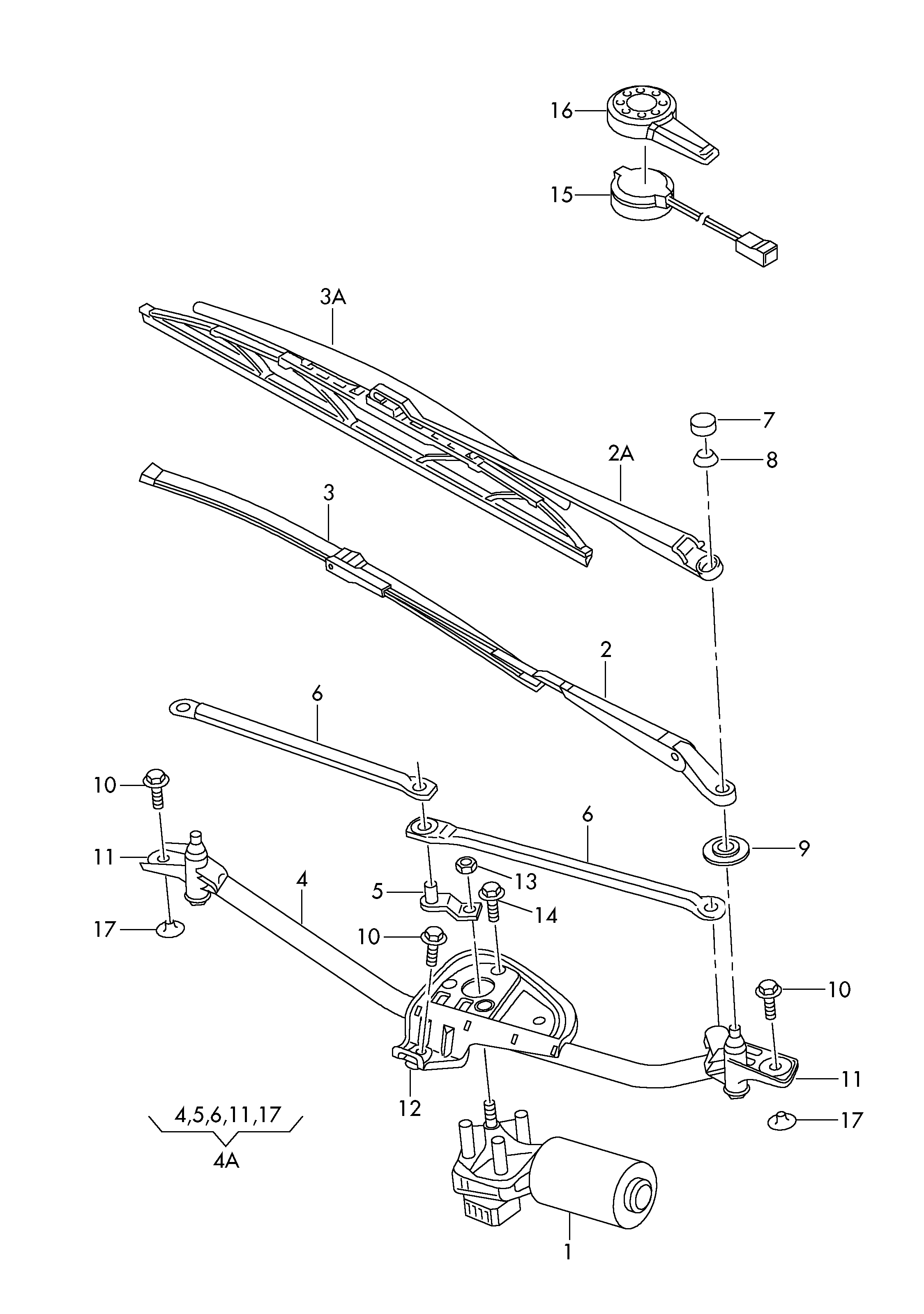 VAG 1J1955425B - Stikla tīrītāja slotiņa autodraugiem.lv