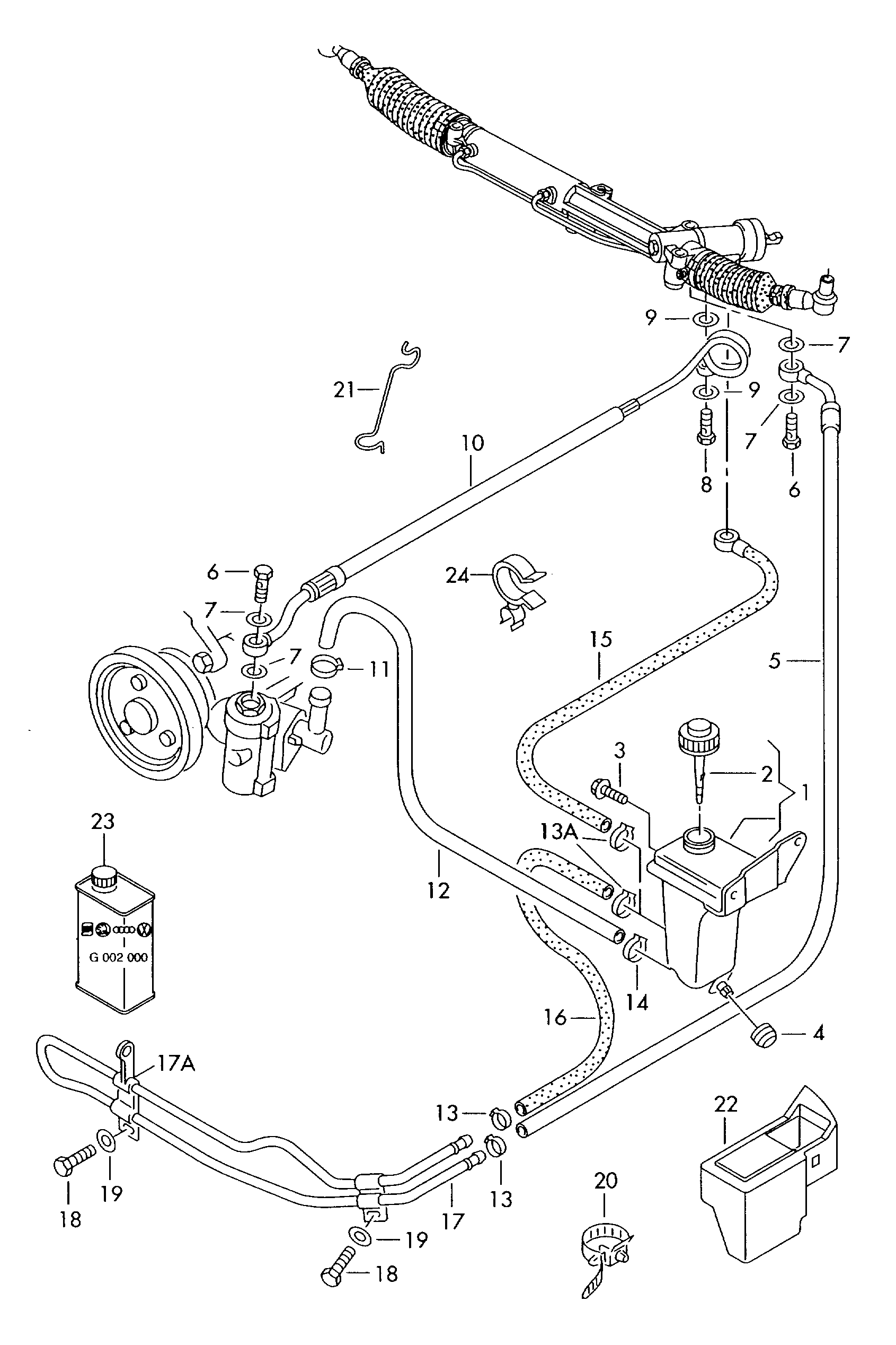 AUDI 8D0 422 891C - Hidrauliskā šļūtene, Stūres iekārta autodraugiem.lv