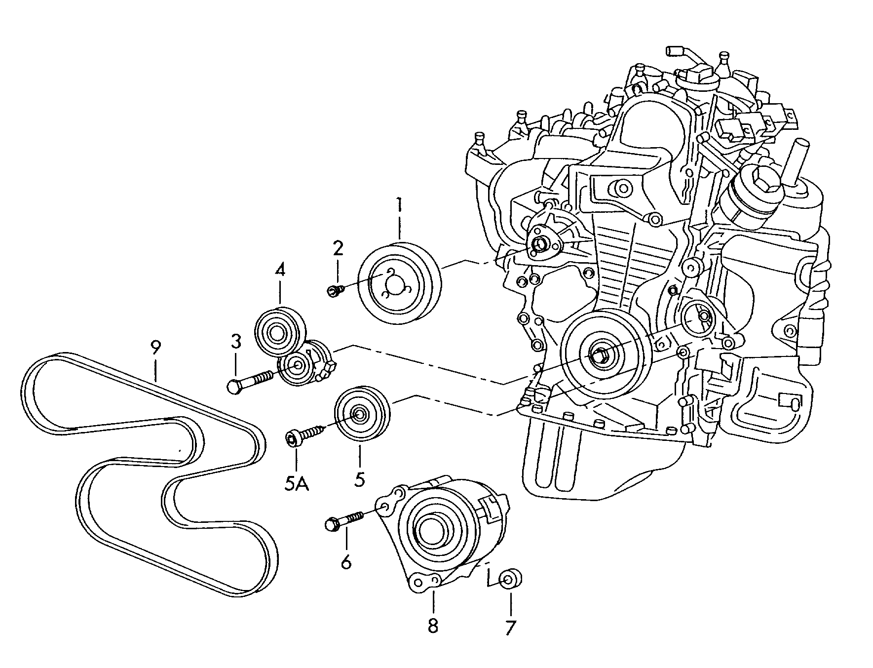 AUDI 03D 145 276 D - Parazīt / Vadrullītis, Ķīļrievu siksna autodraugiem.lv