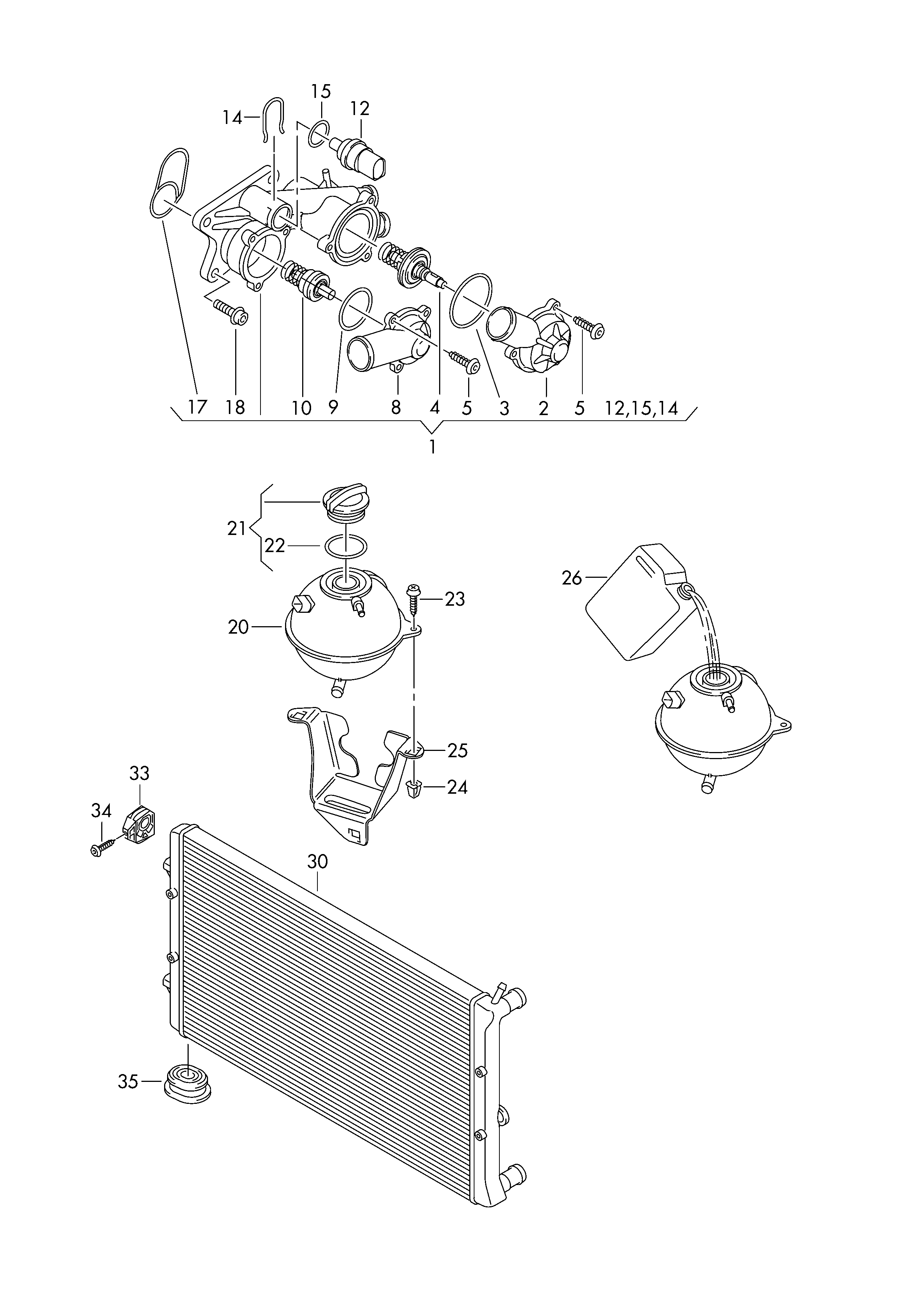 Seat 03C 121 026 M - Termostats, Dzesēšanas šķidrums autodraugiem.lv