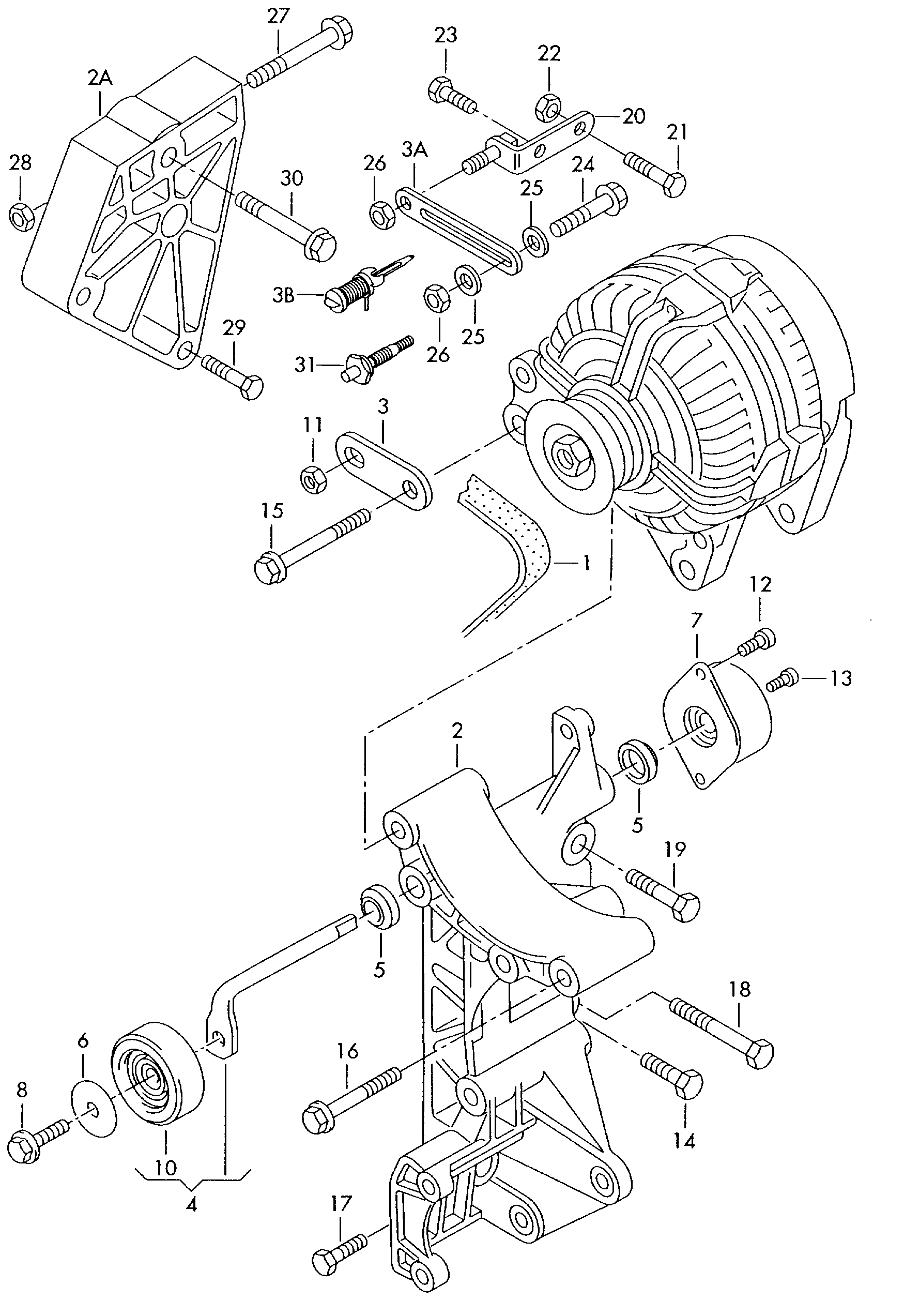 Seat 028 145 278 M - Parazīt / Vadrullītis, Ķīļrievu siksna autodraugiem.lv