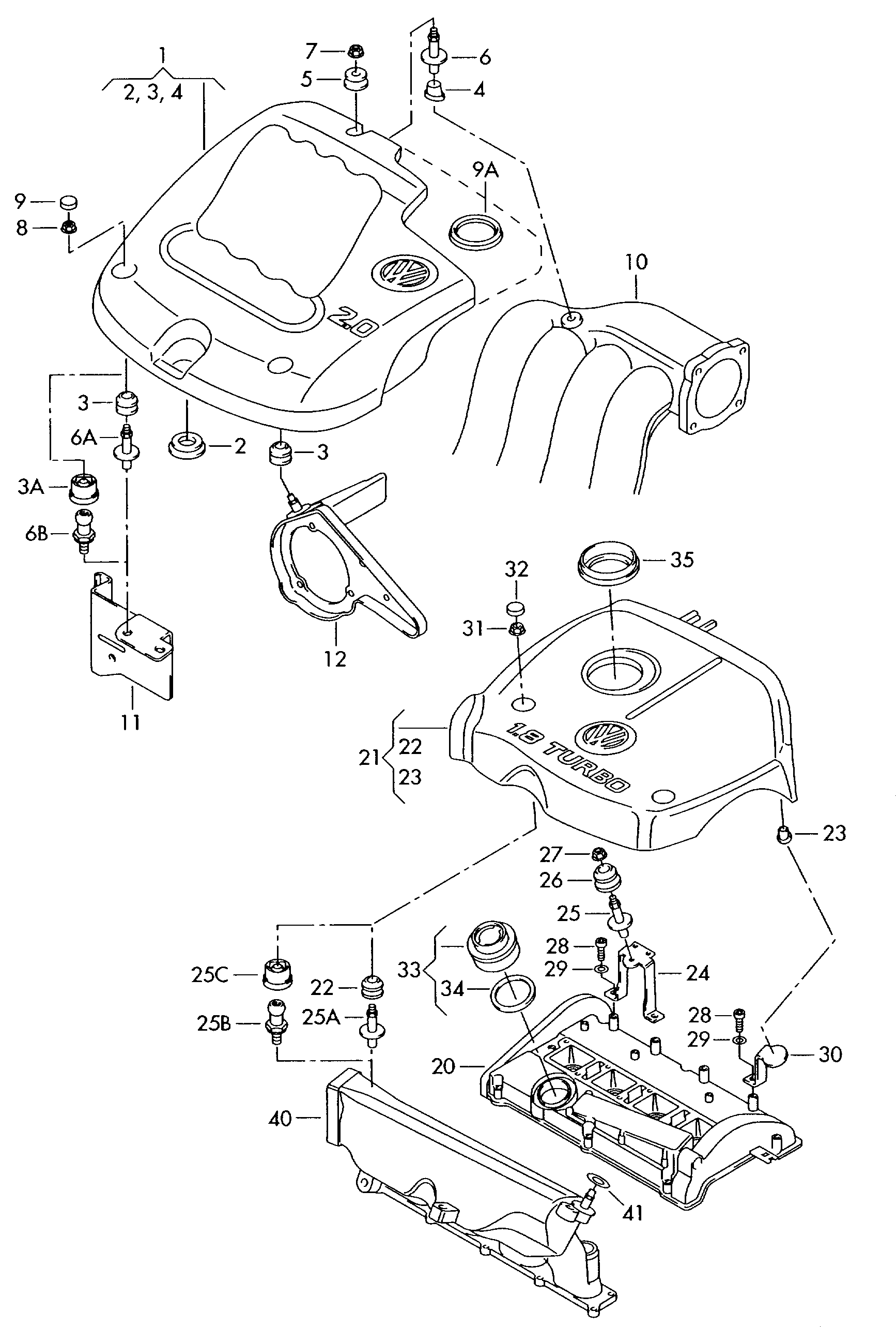 VAG 038 103 638 C - Montāžas elements, Motora vāks autodraugiem.lv