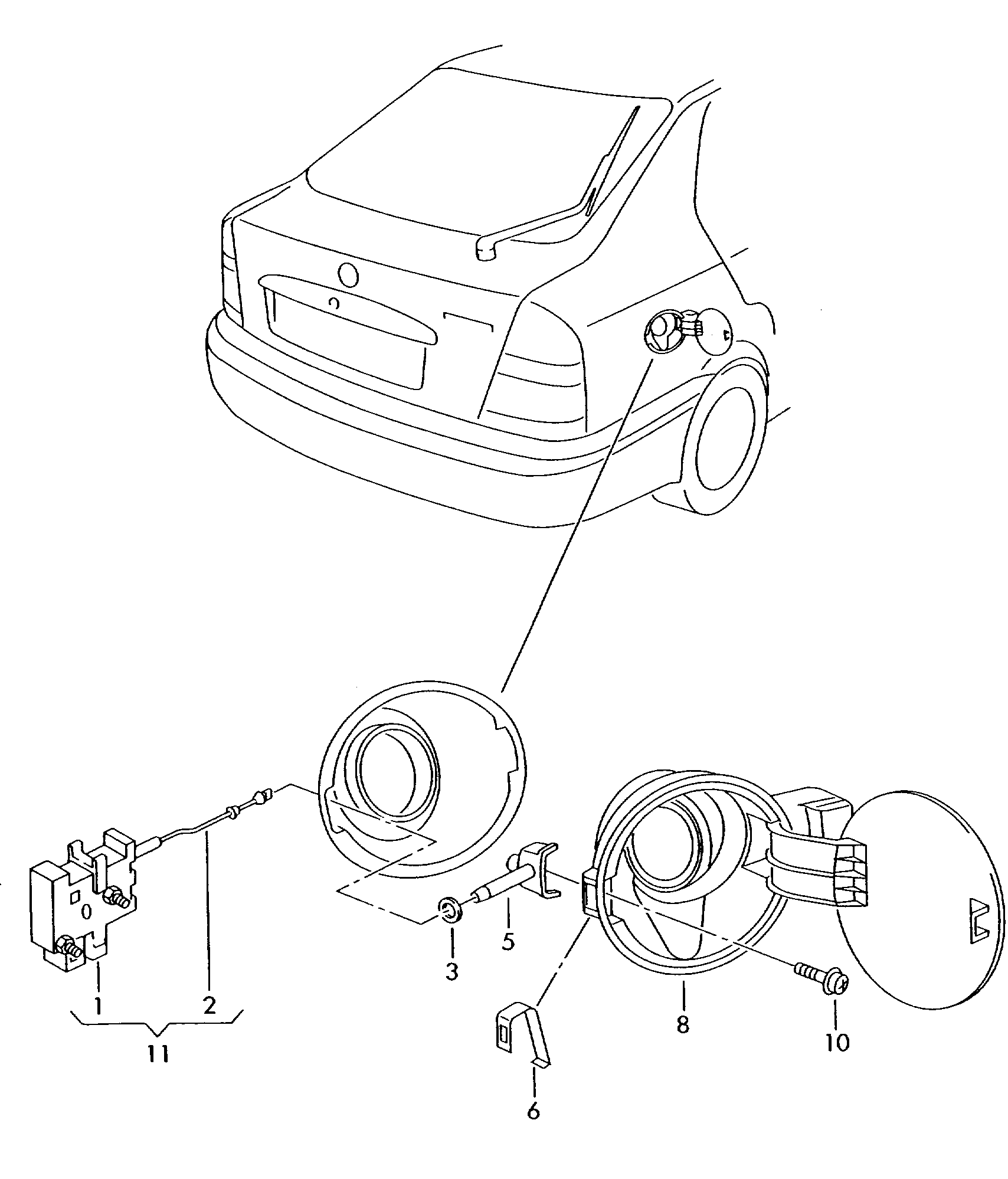 VW 1K5 959 782 - Regulēšanas elements, Centrālā atslēga autodraugiem.lv