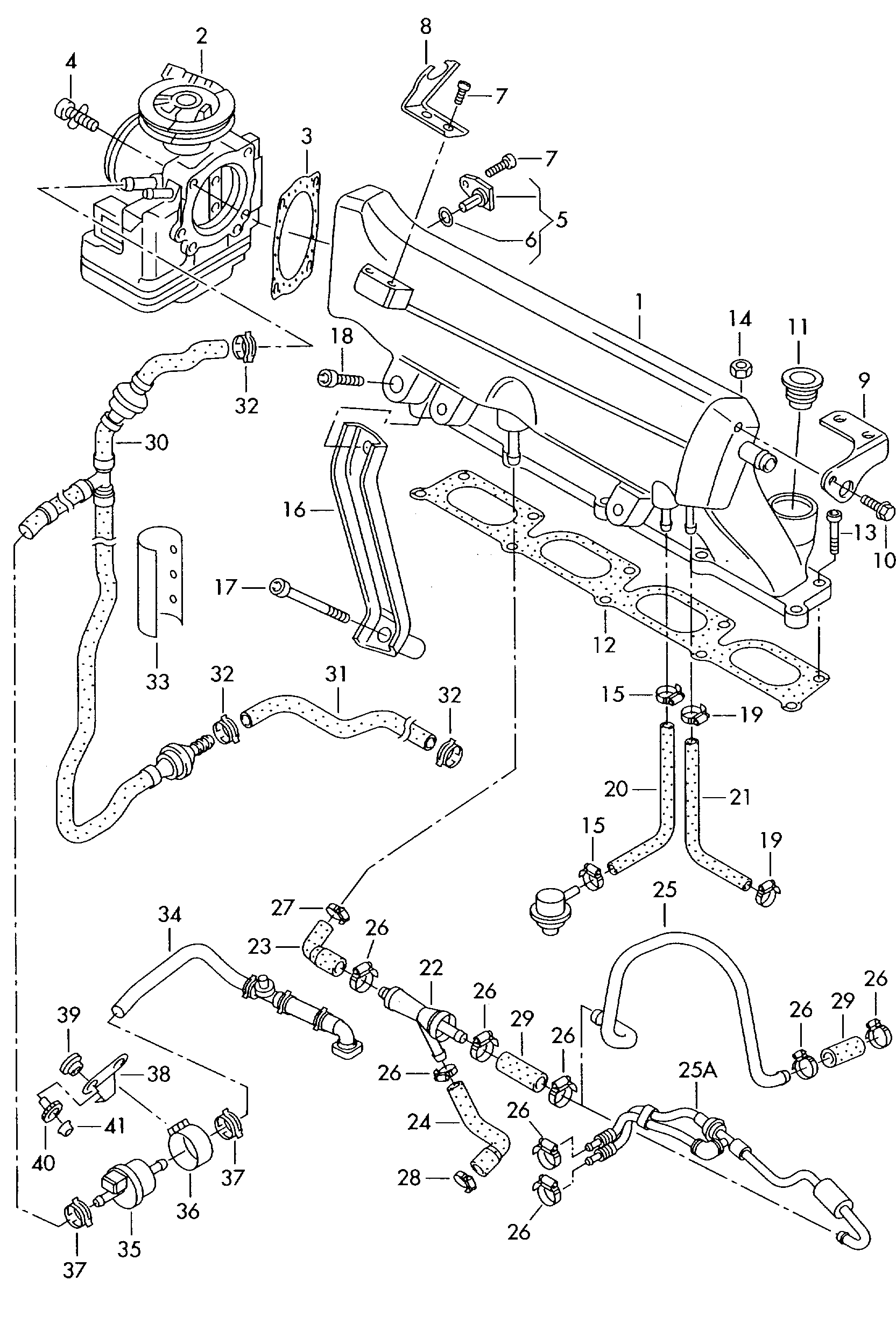 VW 06A 133 063 G - Droseļvārsta pievada stiprinājums autodraugiem.lv